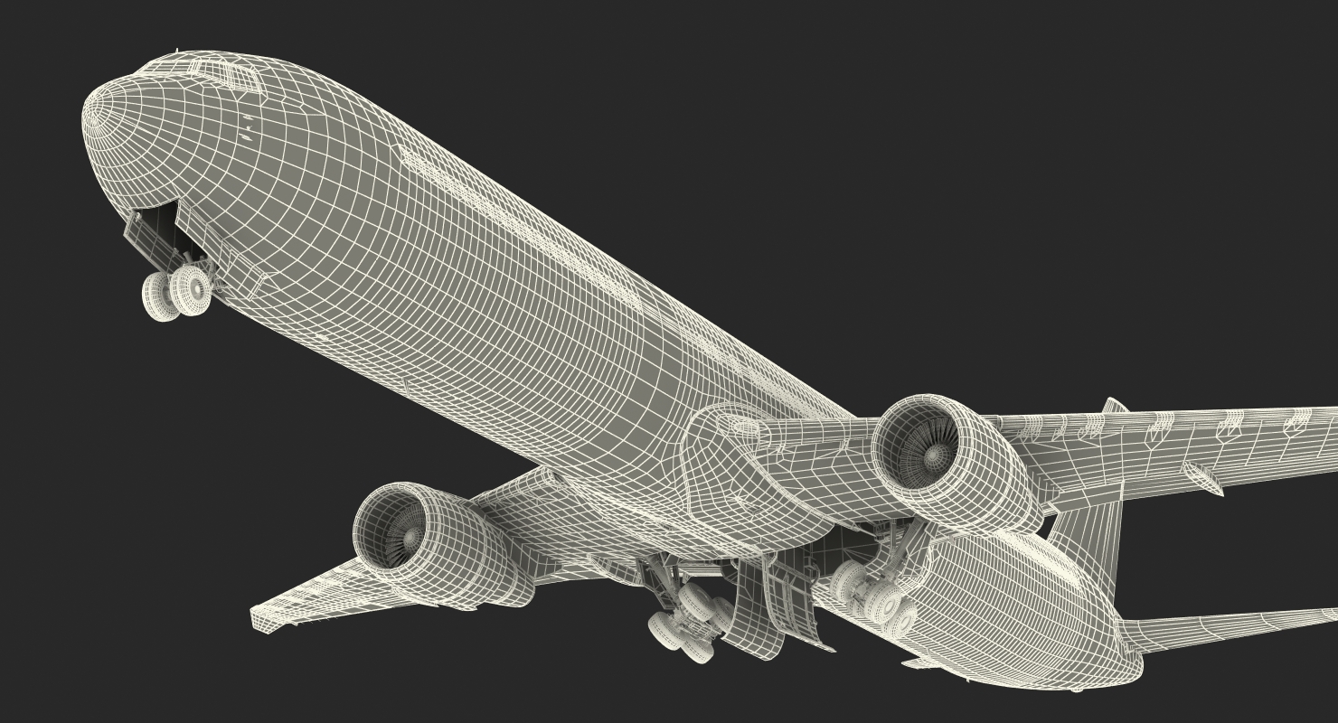3D Boeing 767 400ER Generic Rigged