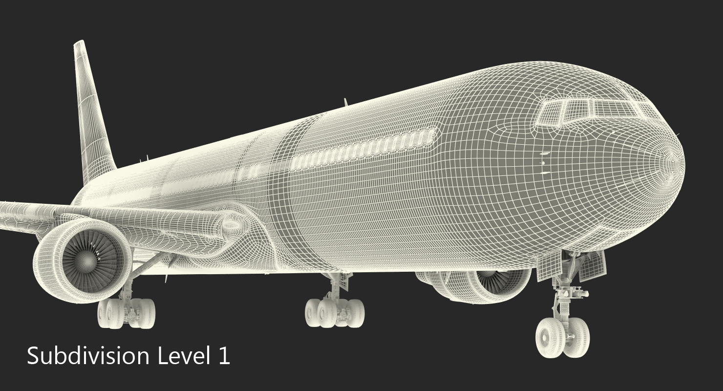 3D Boeing 767 400ER Generic Rigged