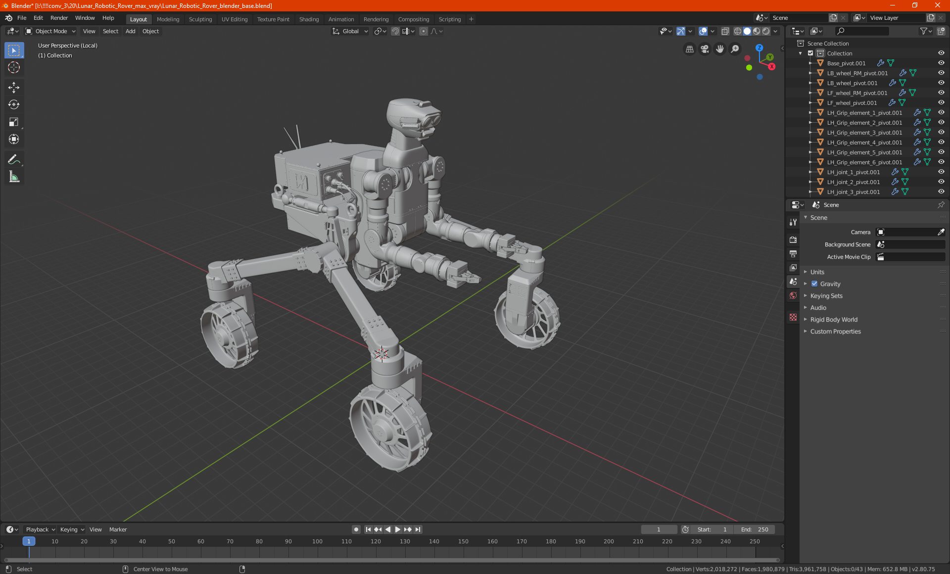 Lunar Robotic Rover 3D model