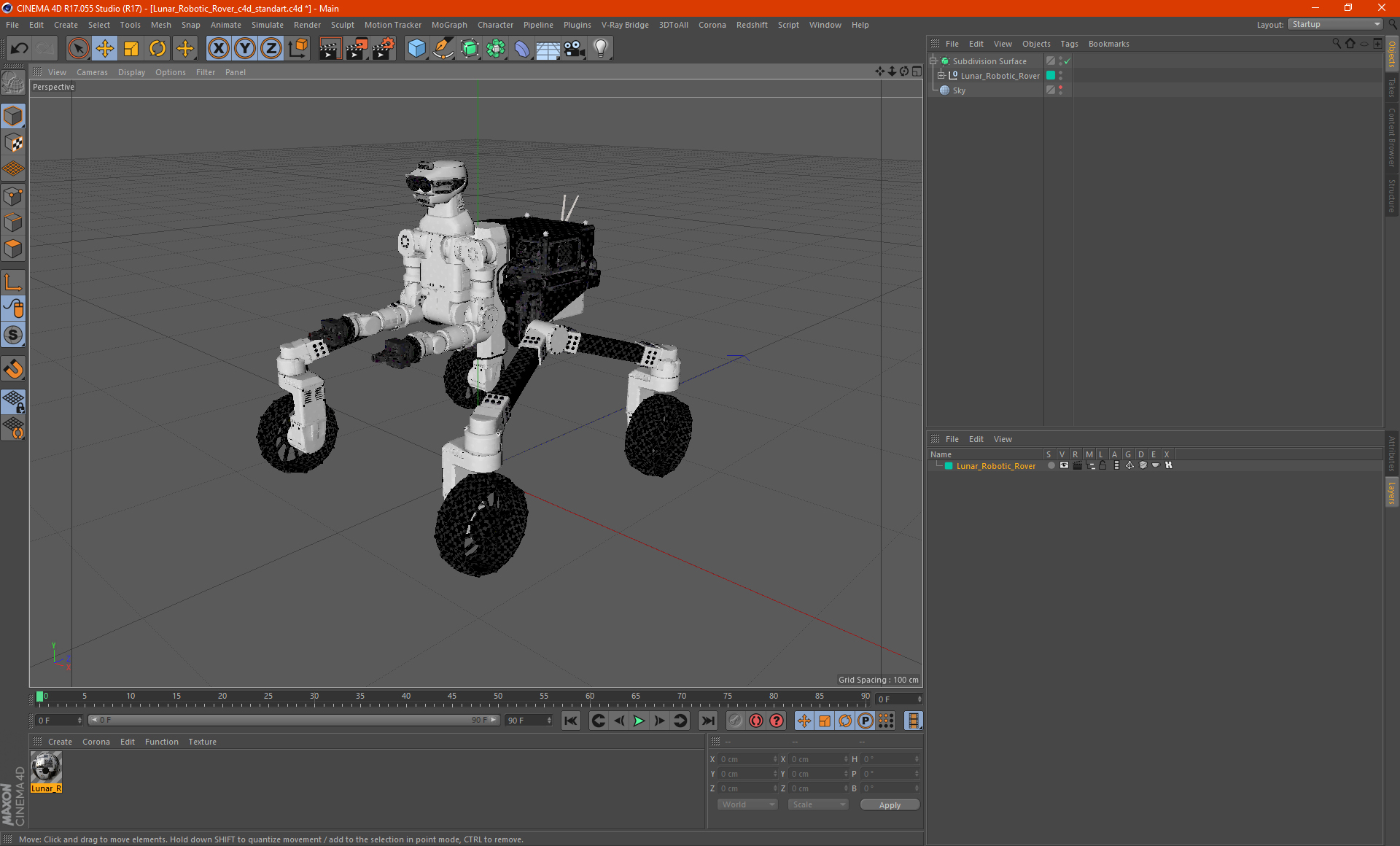Lunar Robotic Rover 3D model
