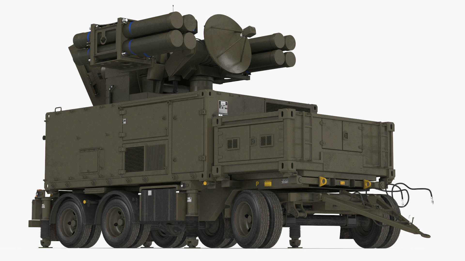 3D Crotale NG Air Defense Missile System Rigged for Maya model