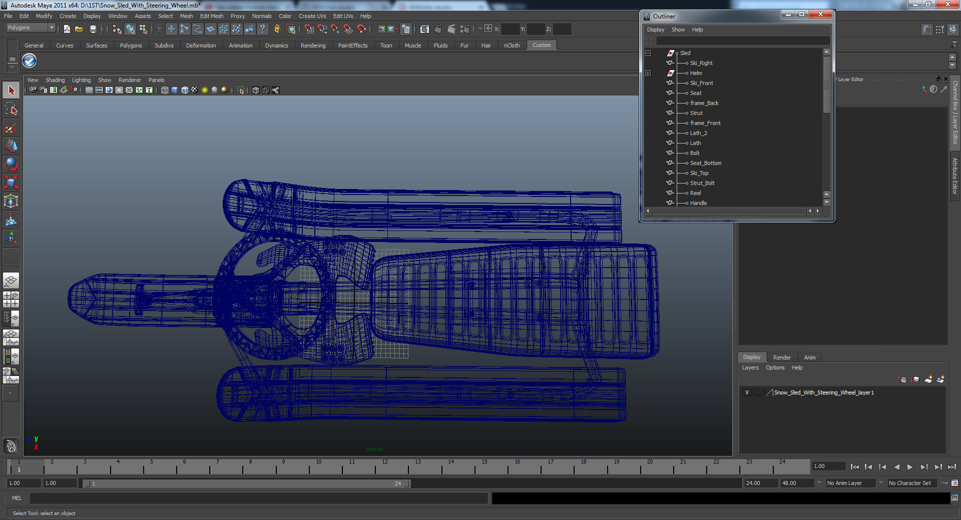 3D Stiga Snow Racer Sled