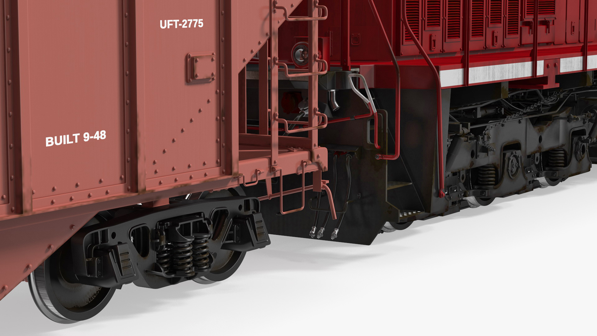 3D Locomotive Canadian Pacific with Hopper Car Generic