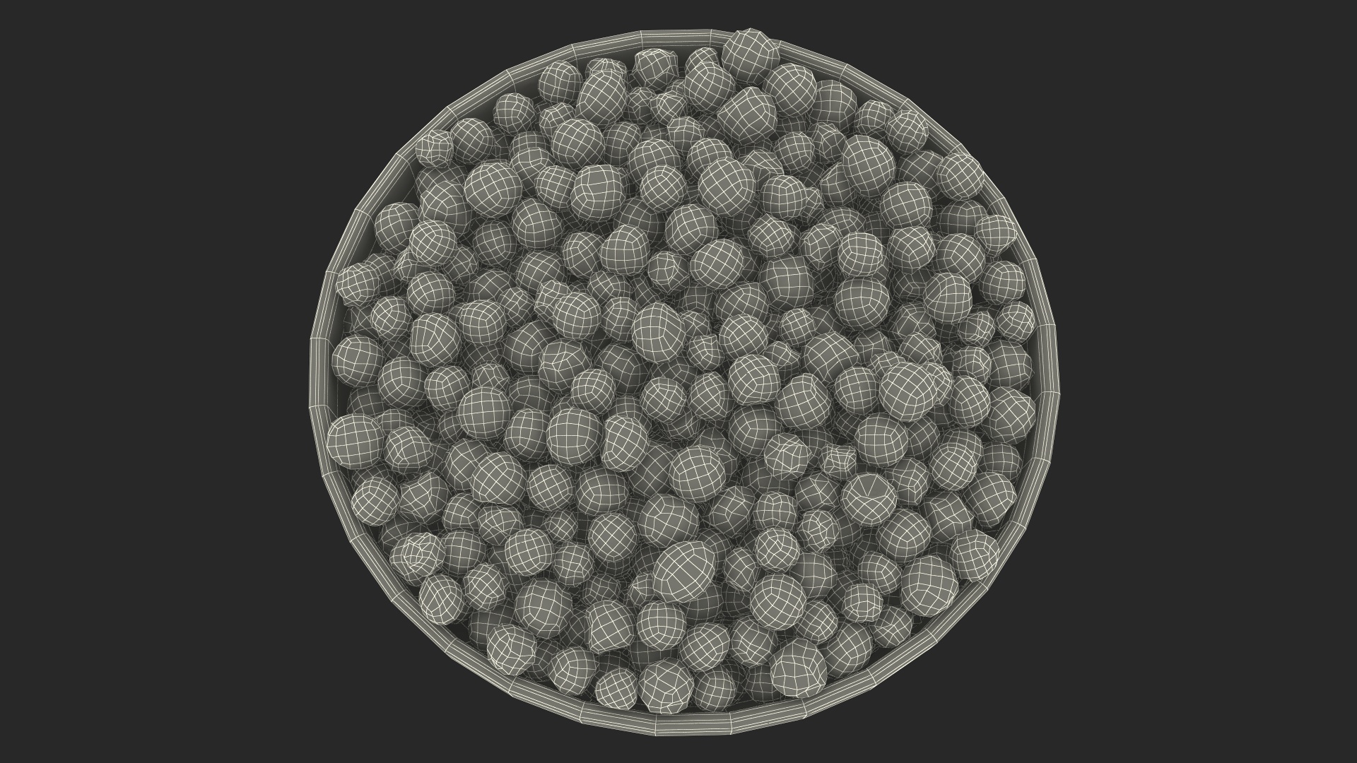 3D Wooden Bowl of Dried Peppercorns Mix
