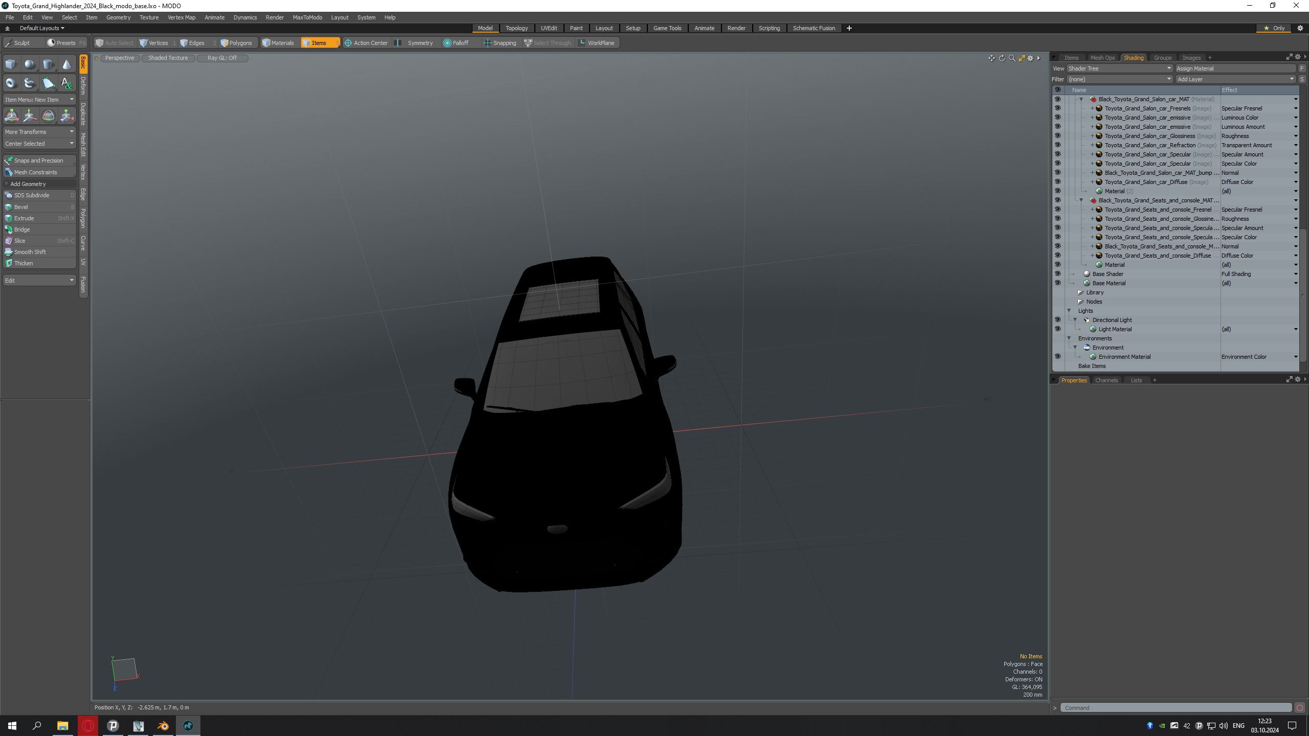 Toyota Grand Highlander 2024 Black 3D model