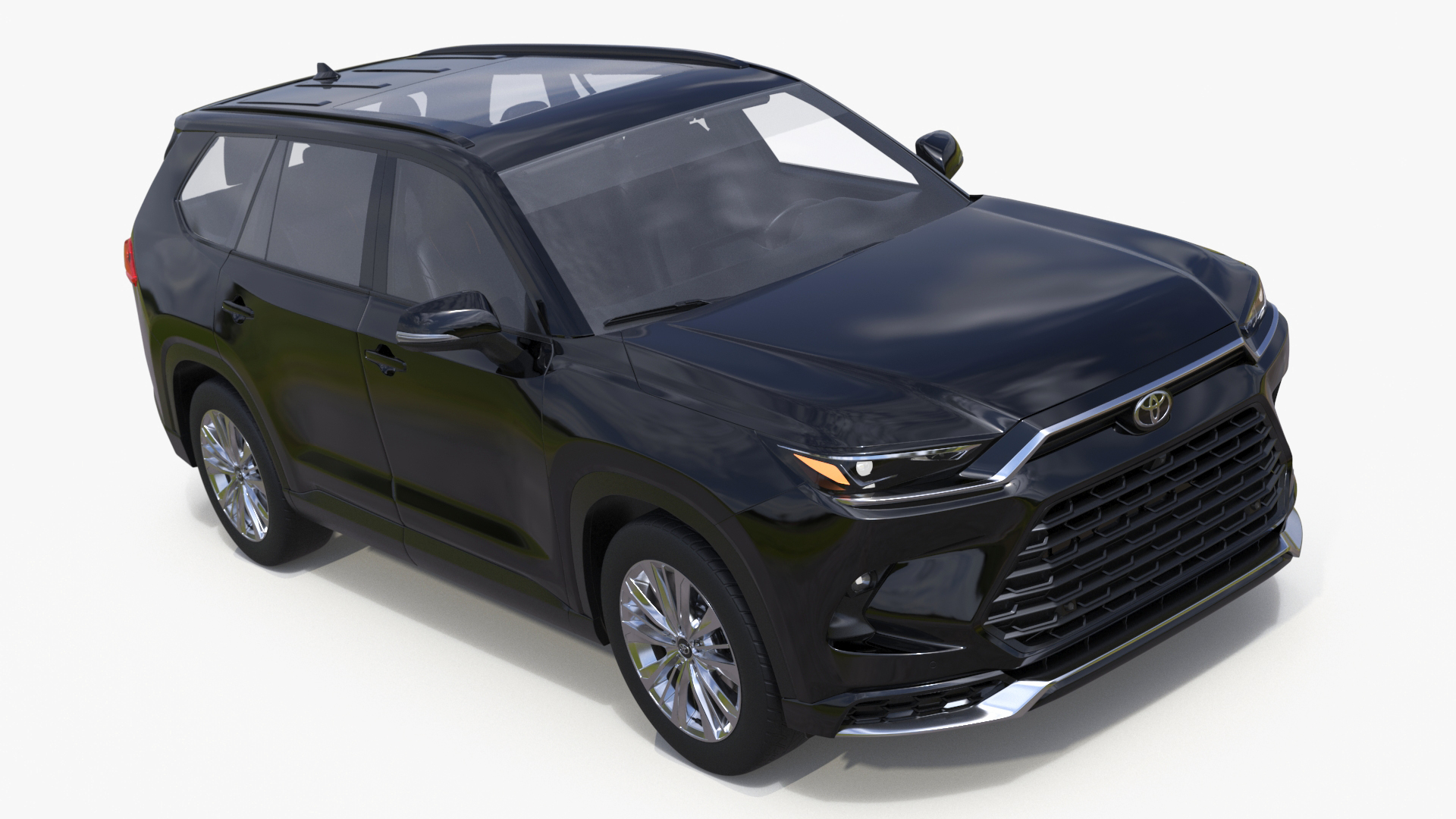 Toyota Grand Highlander 2024 Black 3D model