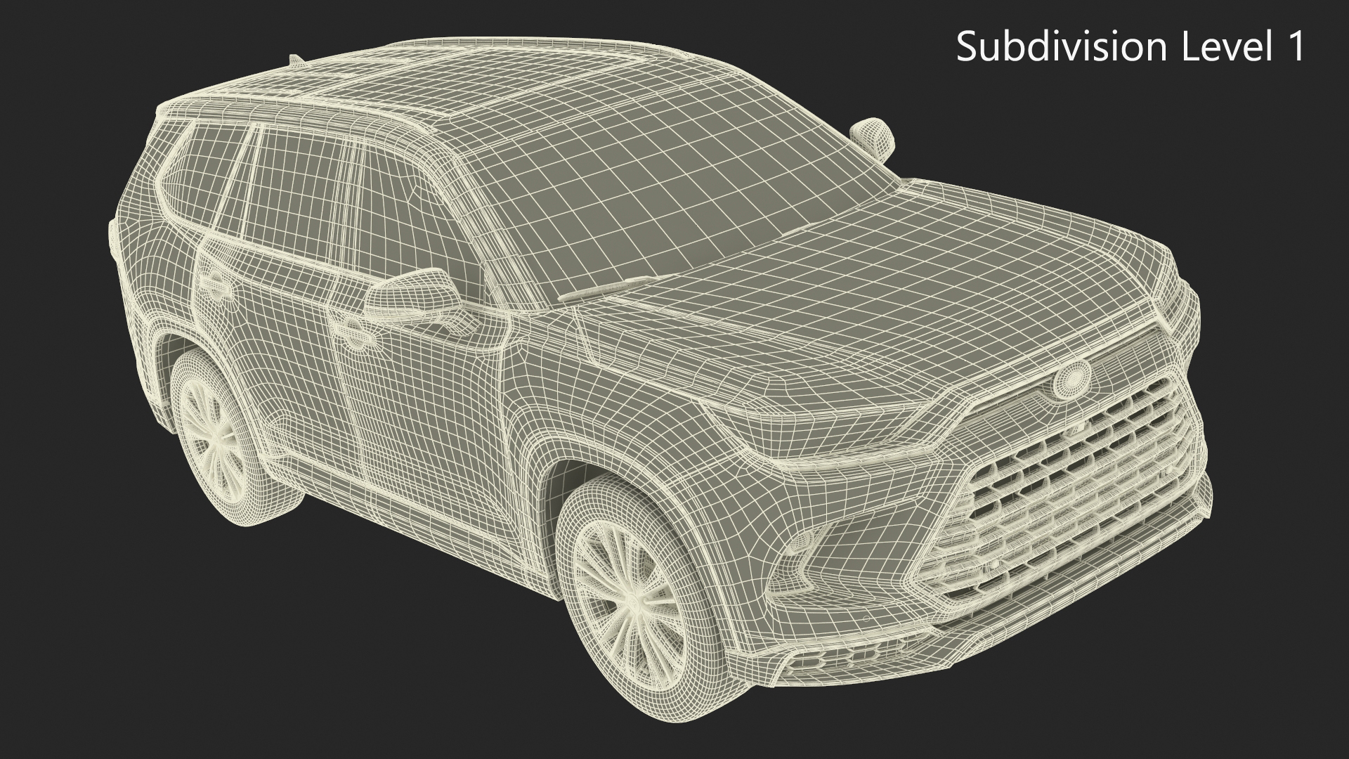 Toyota Grand Highlander 2024 Black 3D model