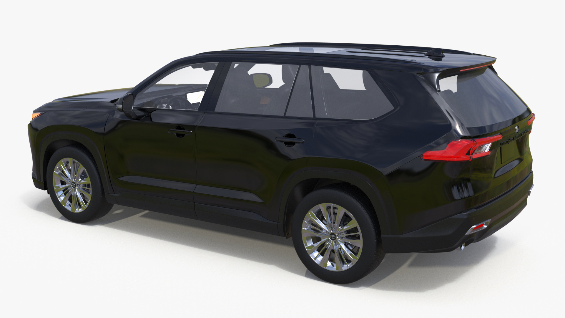 Toyota Grand Highlander 2024 Black 3D model