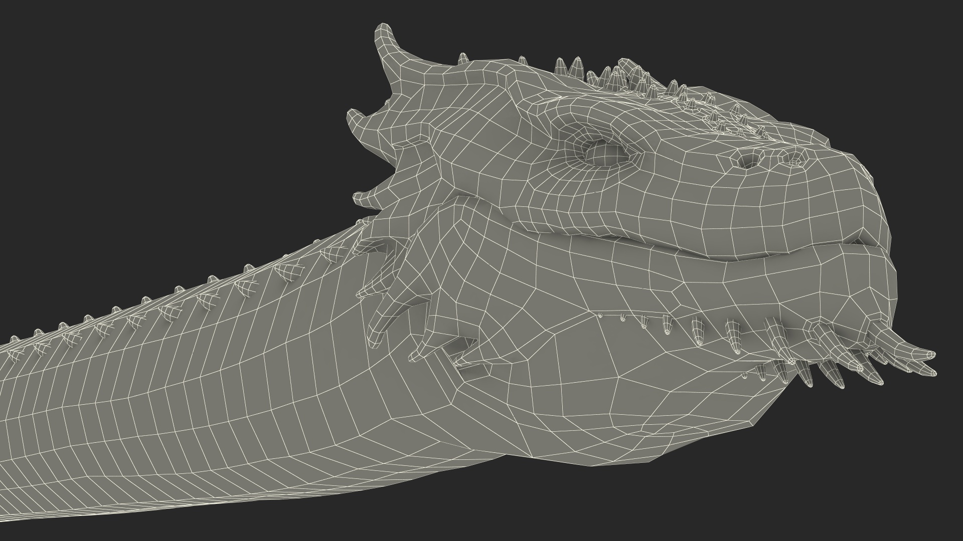 3D Mythical Serpentine Dragon