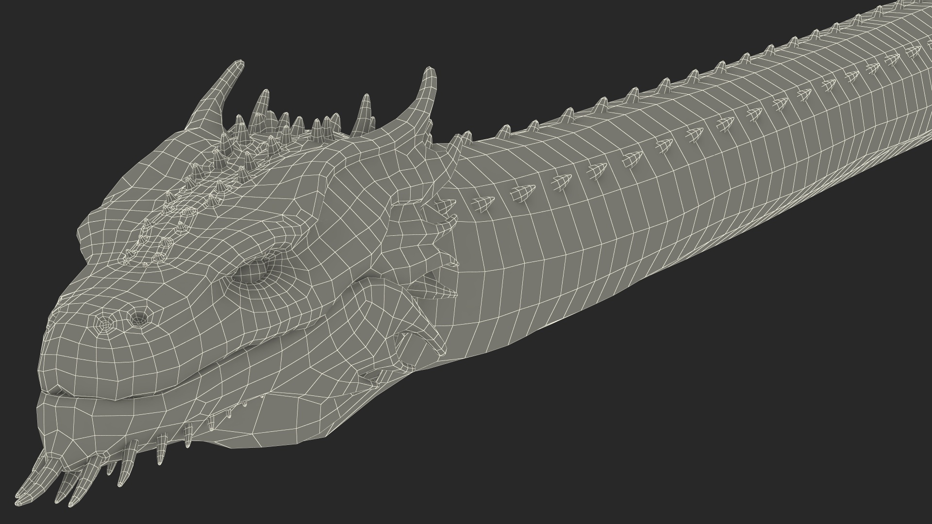 3D Mythical Serpentine Dragon
