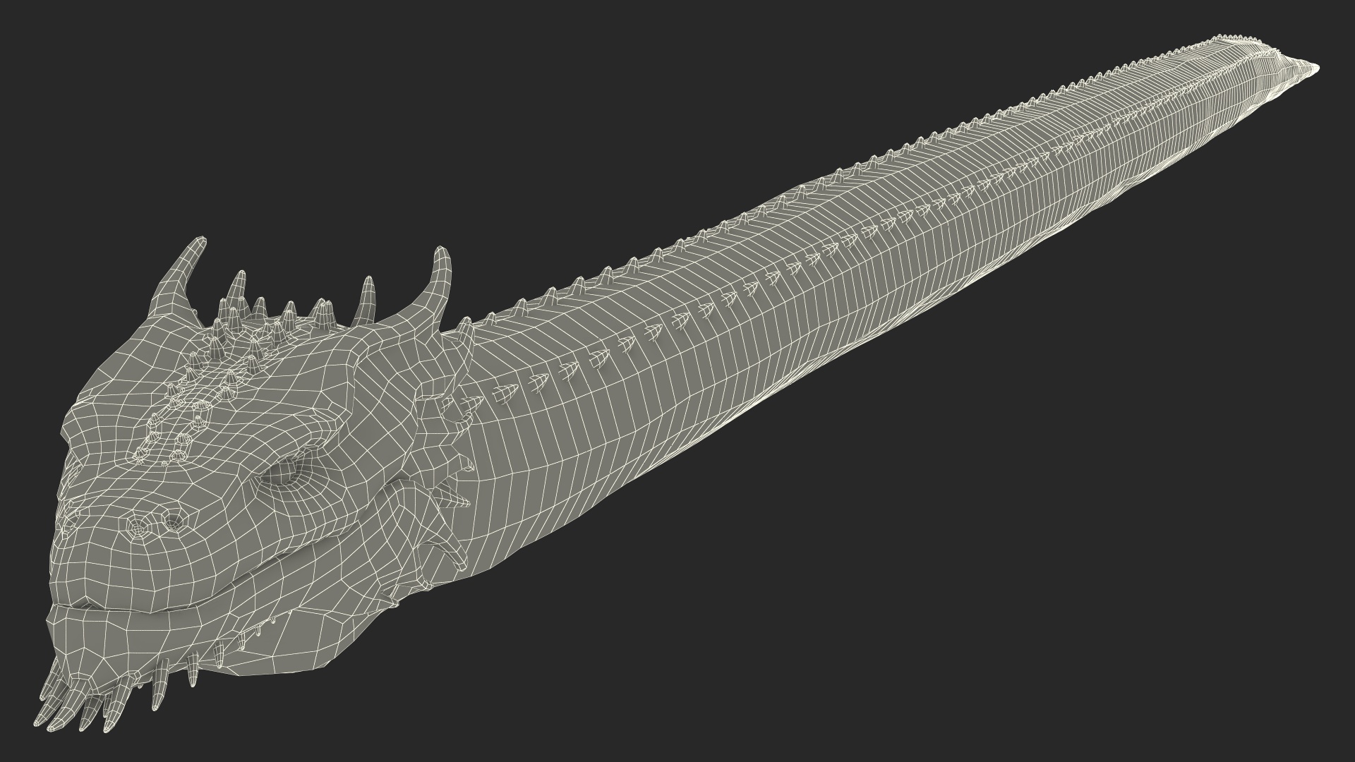 3D Mythical Serpentine Dragon