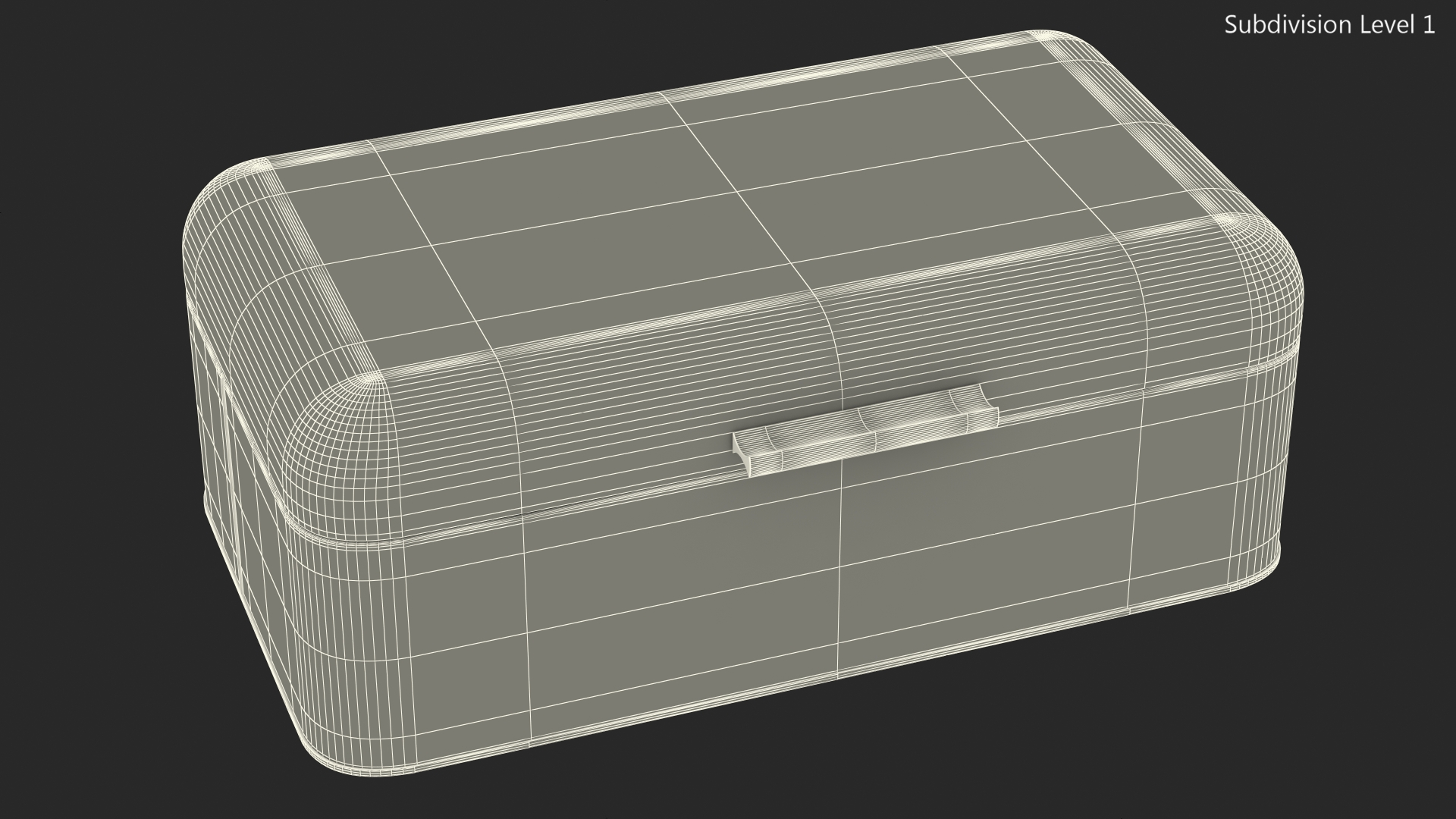 3D model Metal Bread Bin Blue