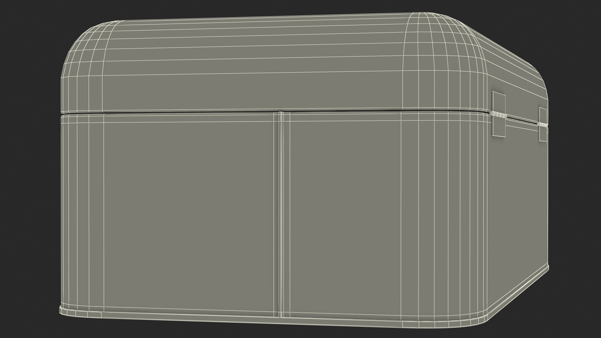 3D model Metal Bread Bin Blue