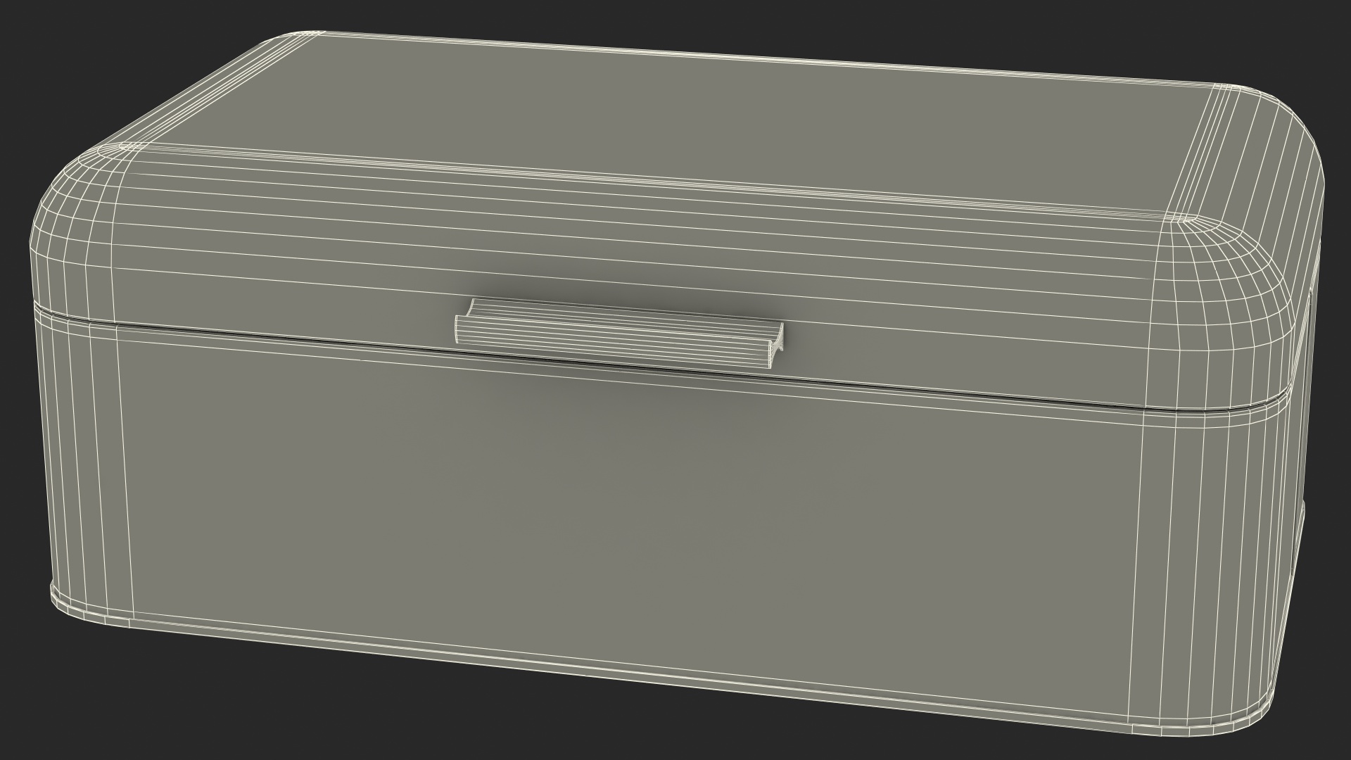 3D model Metal Bread Bin Blue