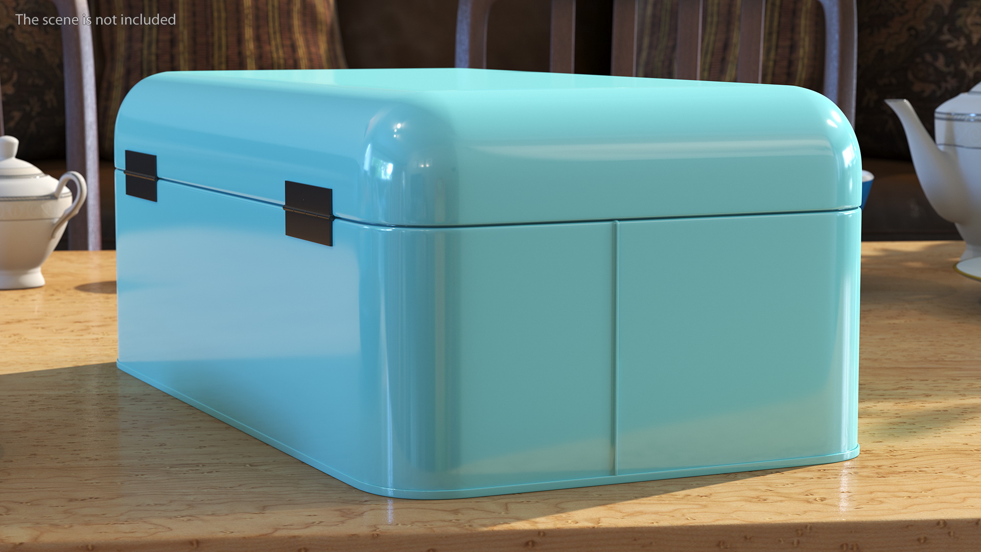 3D model Metal Bread Bin Blue
