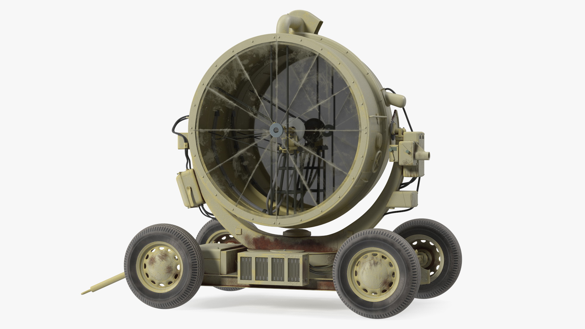 Old Military Searchlight 3D model