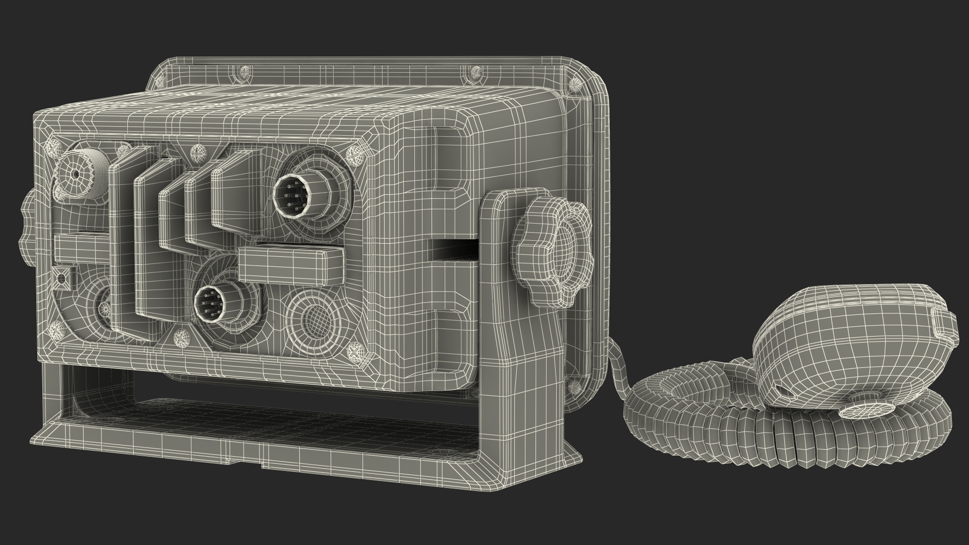 Marine VHF Radio Transceiver with Microphone 3D model