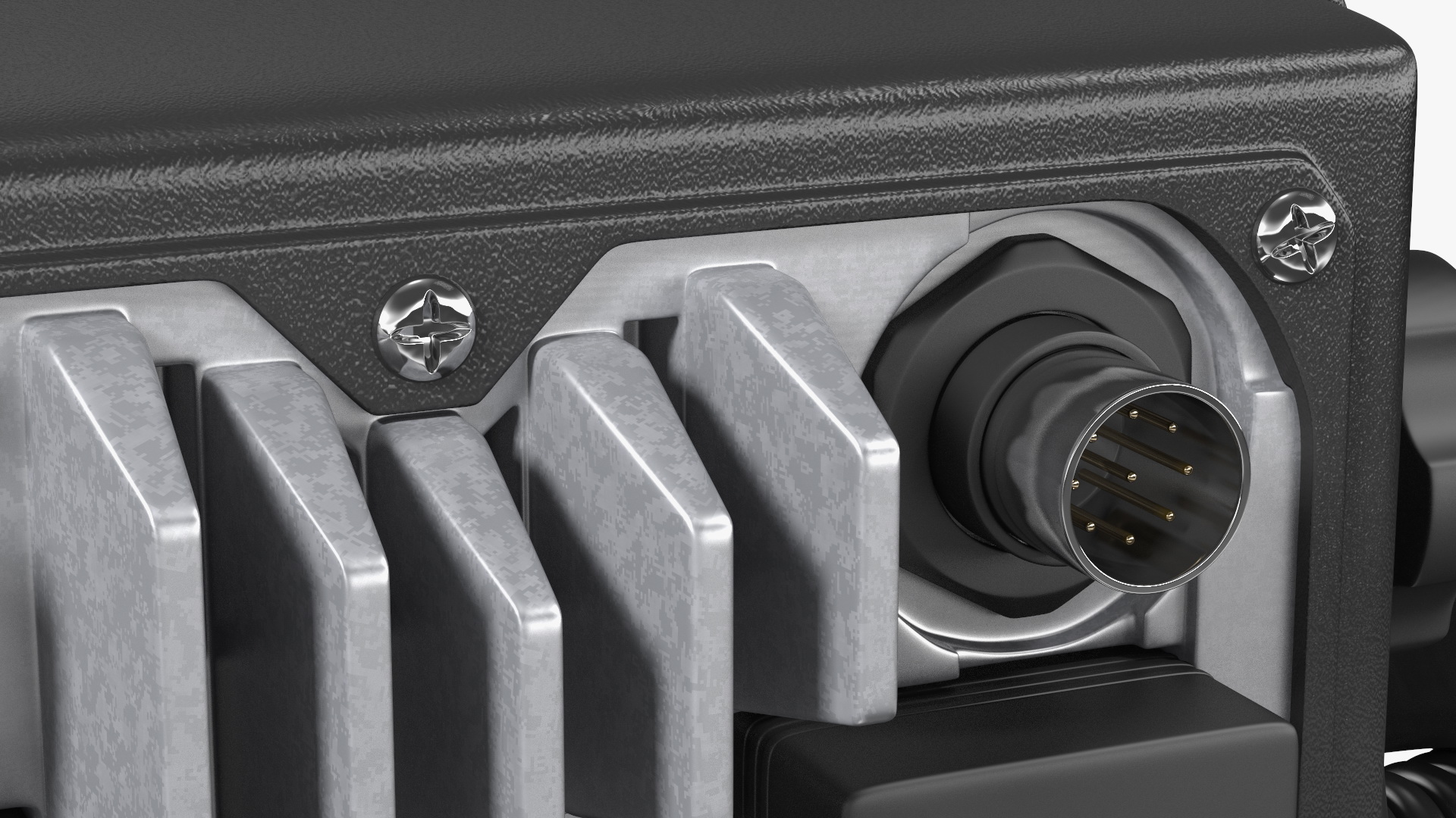 Marine VHF Radio Transceiver with Microphone 3D model