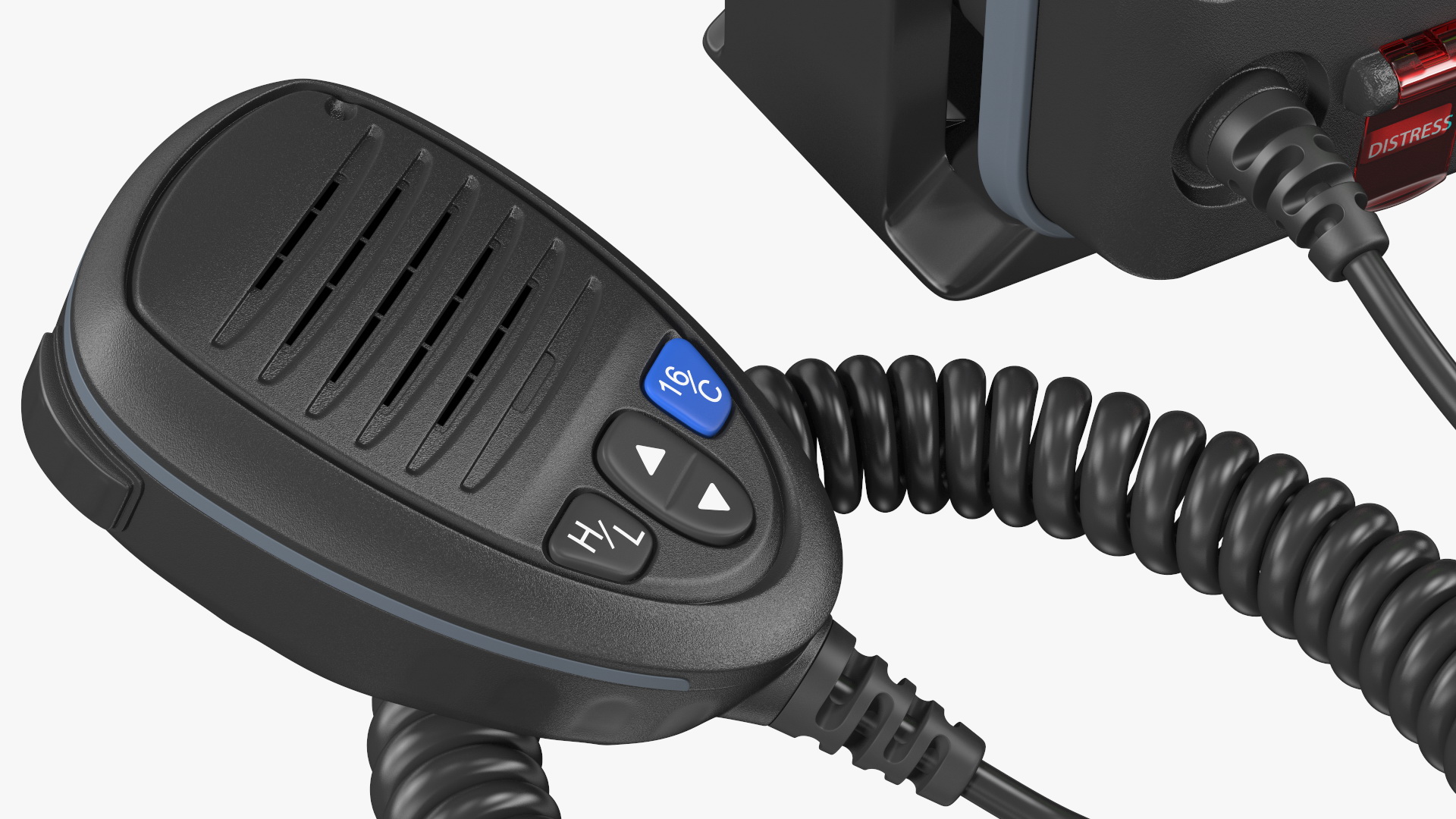 Marine VHF Radio Transceiver with Microphone 3D model