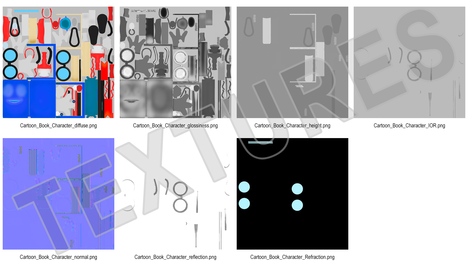 Character Blue Book Puzzled Pose 3D