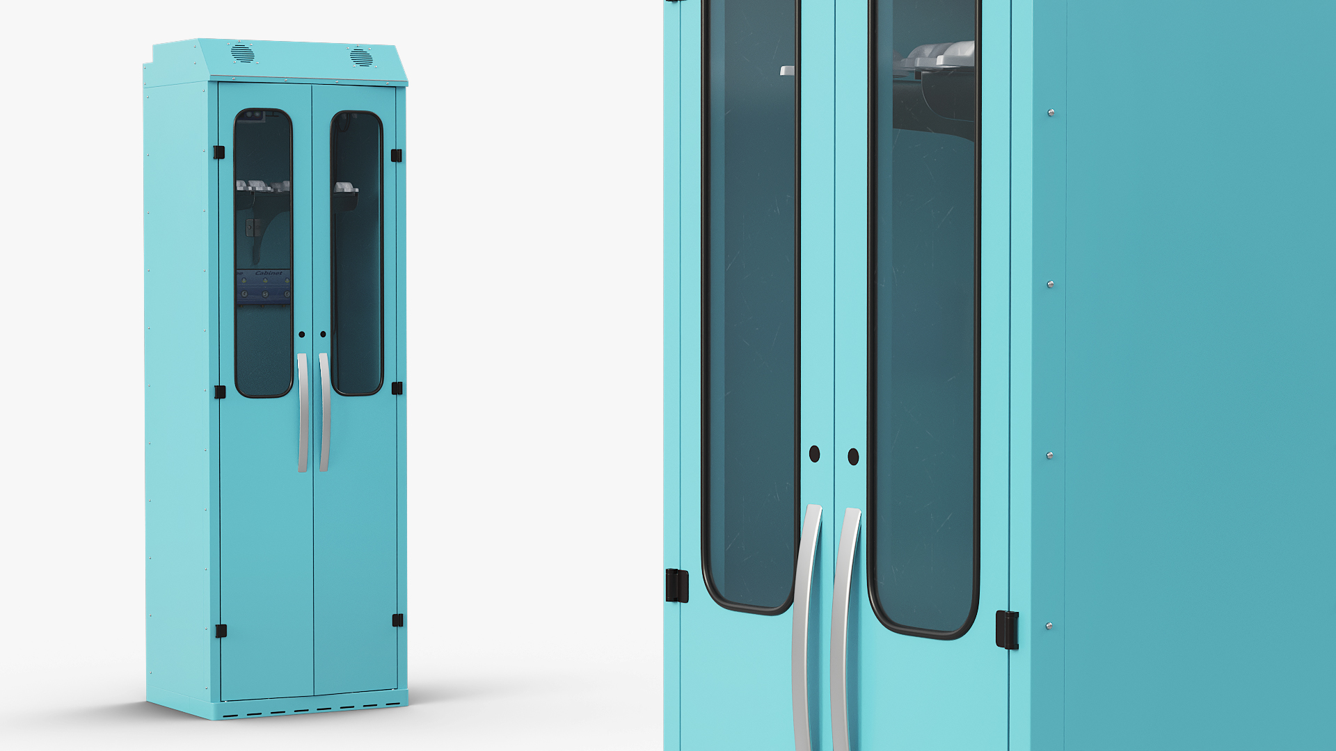 Double Door Endoscope Storage Drying Cabinet Blue - view 3