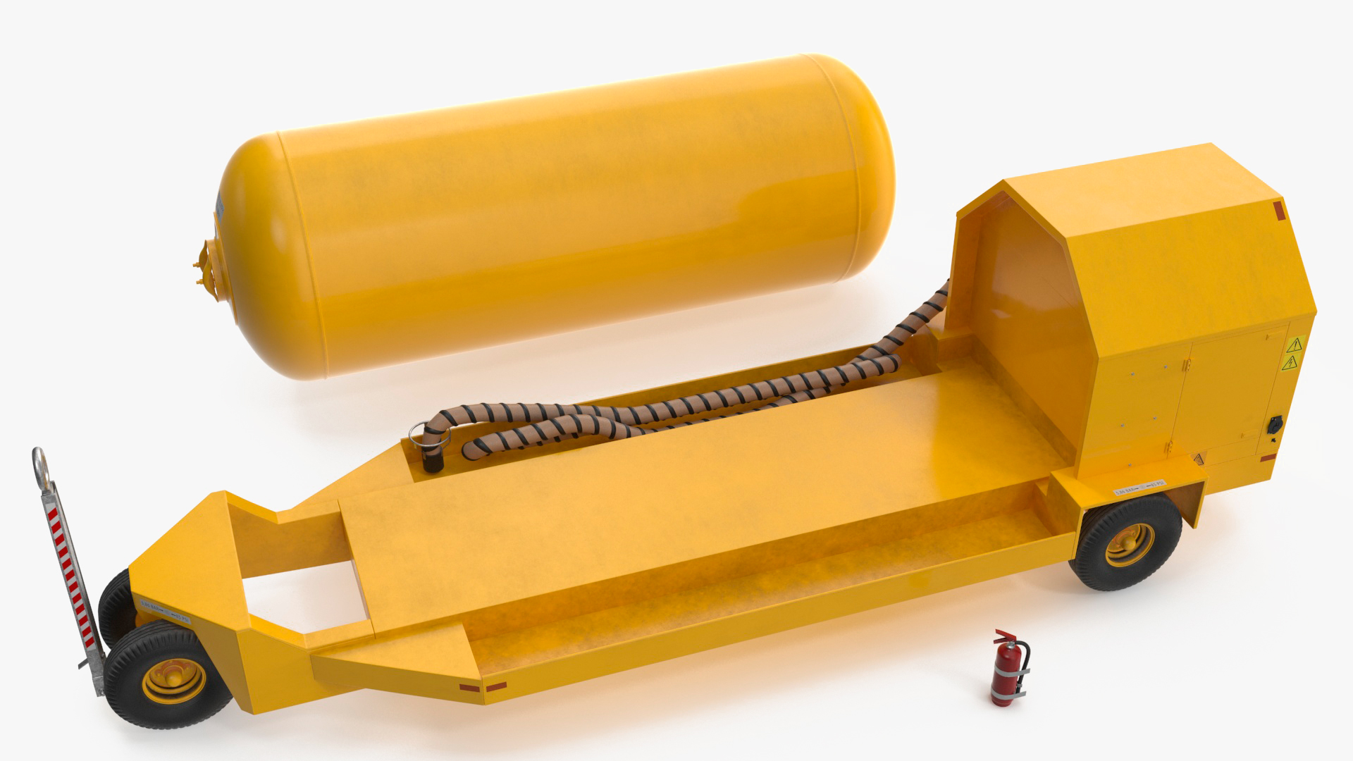 3D Bottle Stored Air ACE-500 Jet Engine Yellow model