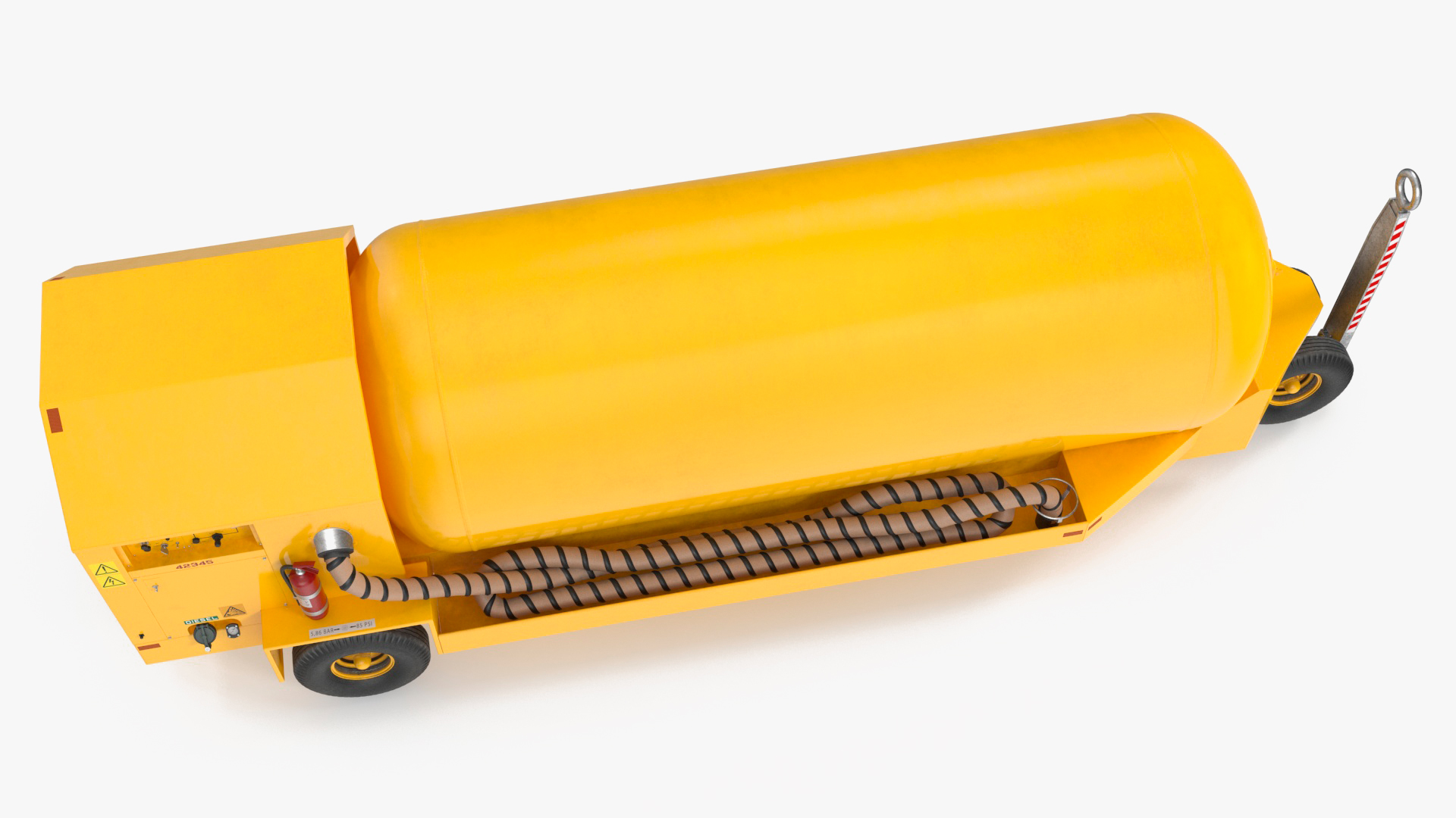 3D Bottle Stored Air ACE-500 Jet Engine Yellow model