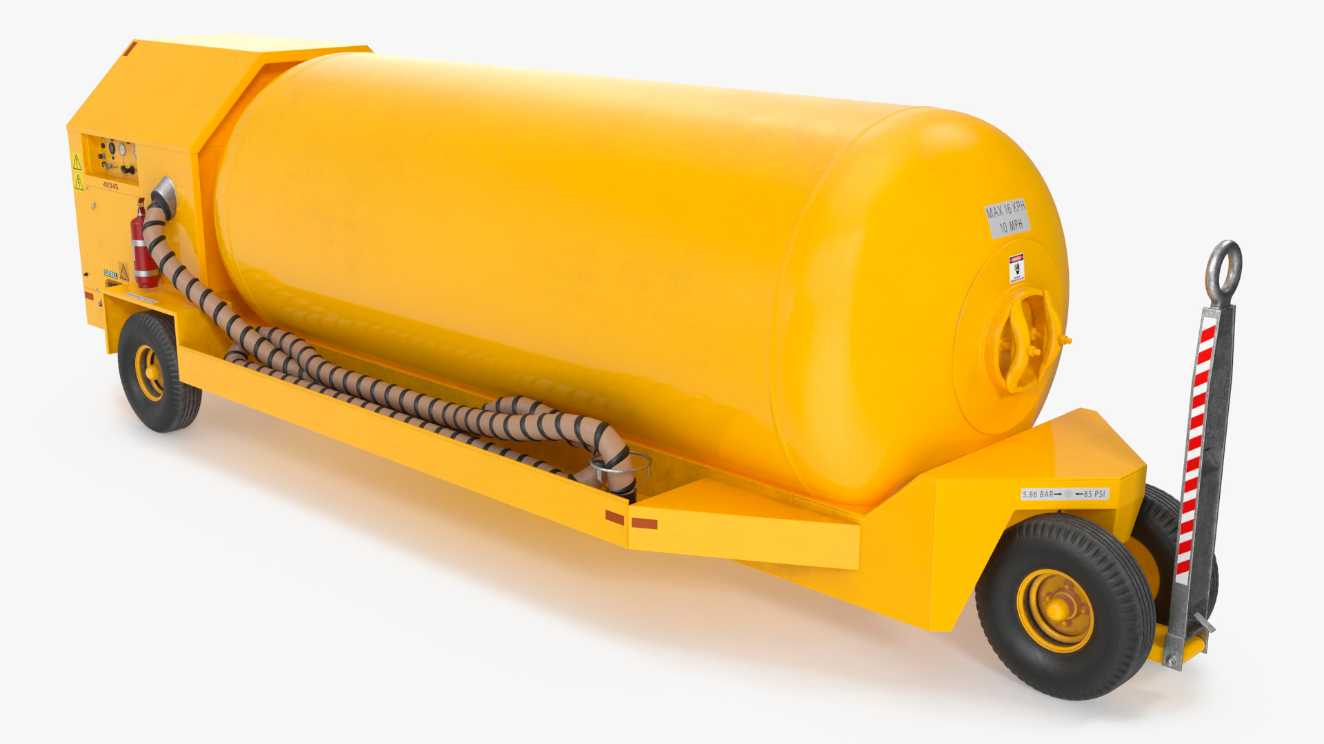 3D Bottle Stored Air ACE-500 Jet Engine Yellow model