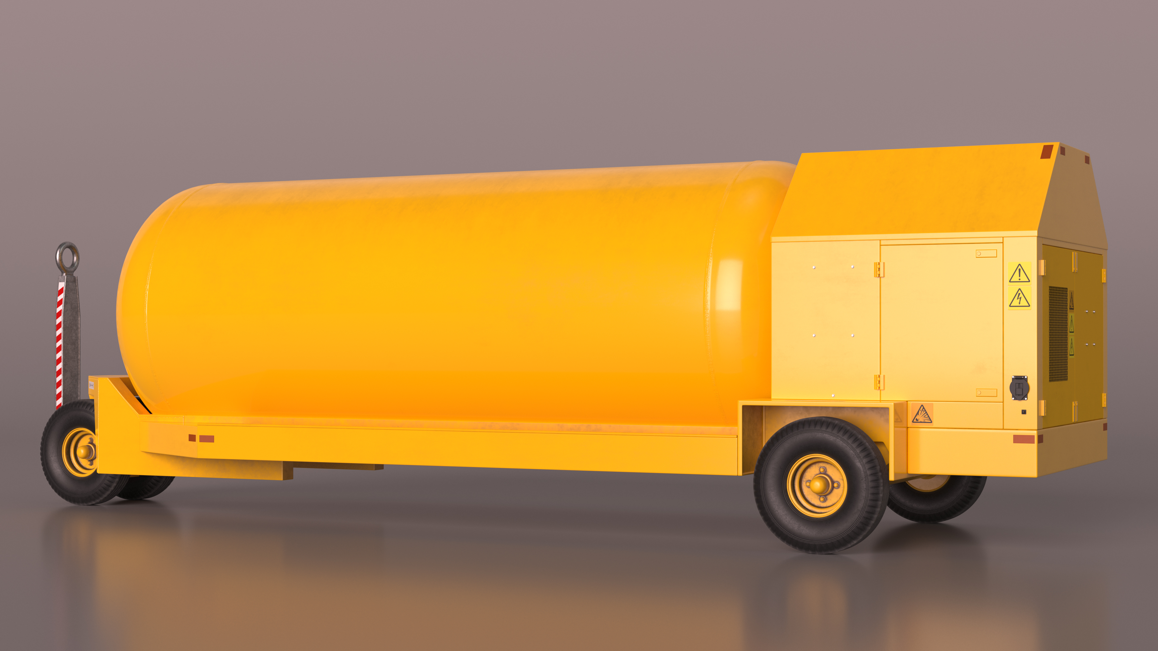 3D Bottle Stored Air ACE-500 Jet Engine Yellow model