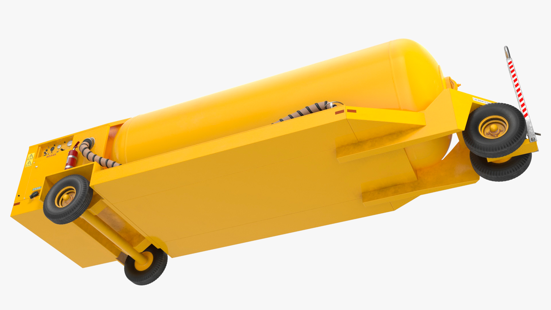 3D Bottle Stored Air ACE-500 Jet Engine Yellow model