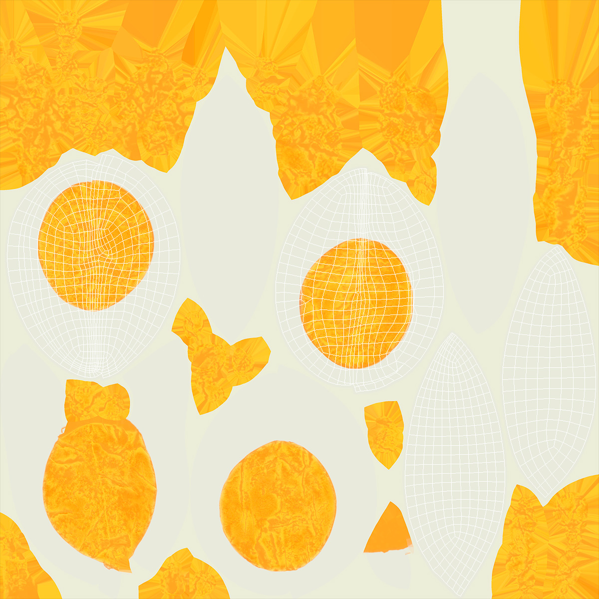 Hard Boiled Egg Quarters 3D model