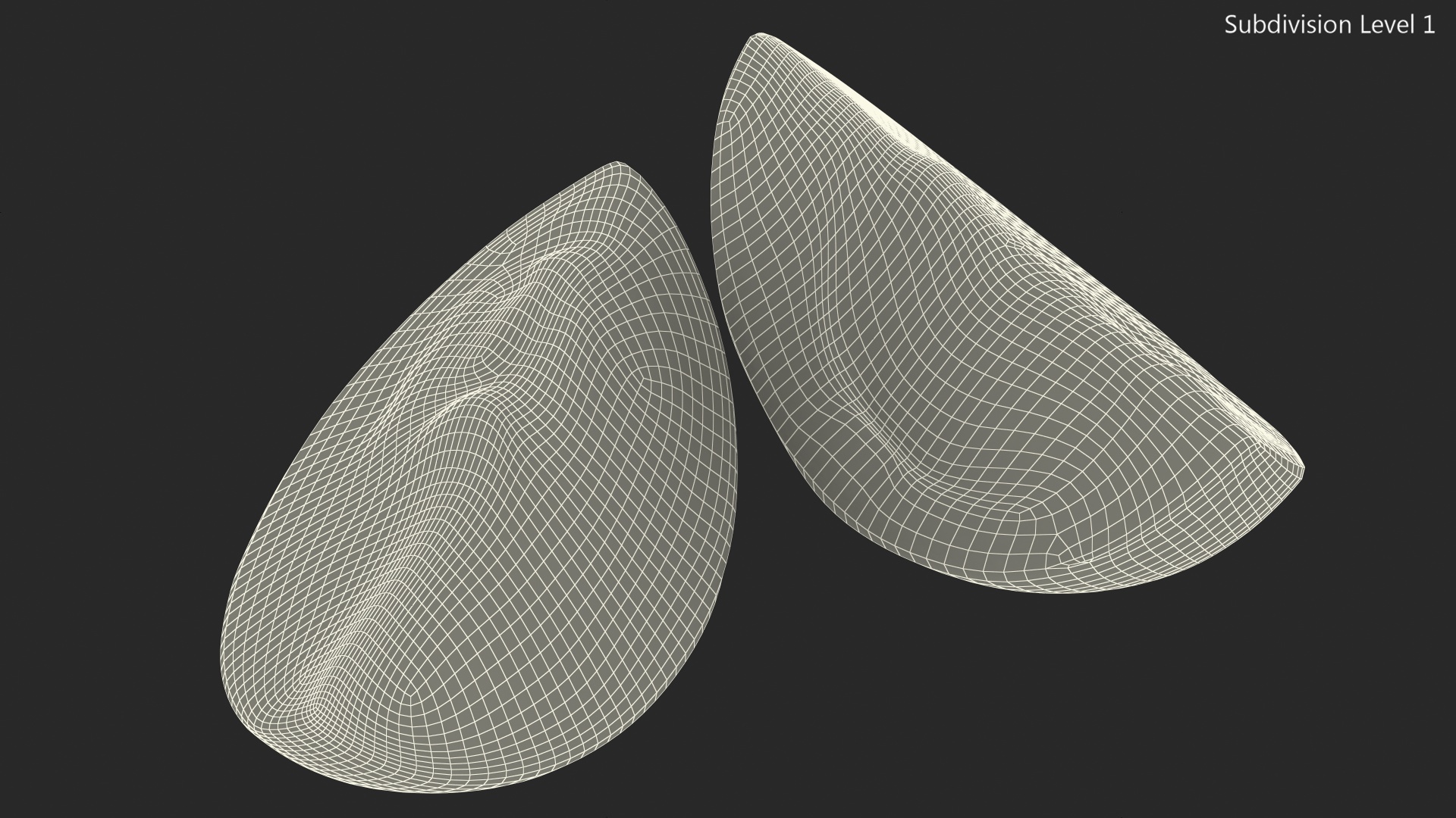 Hard Boiled Egg Quarters 3D model