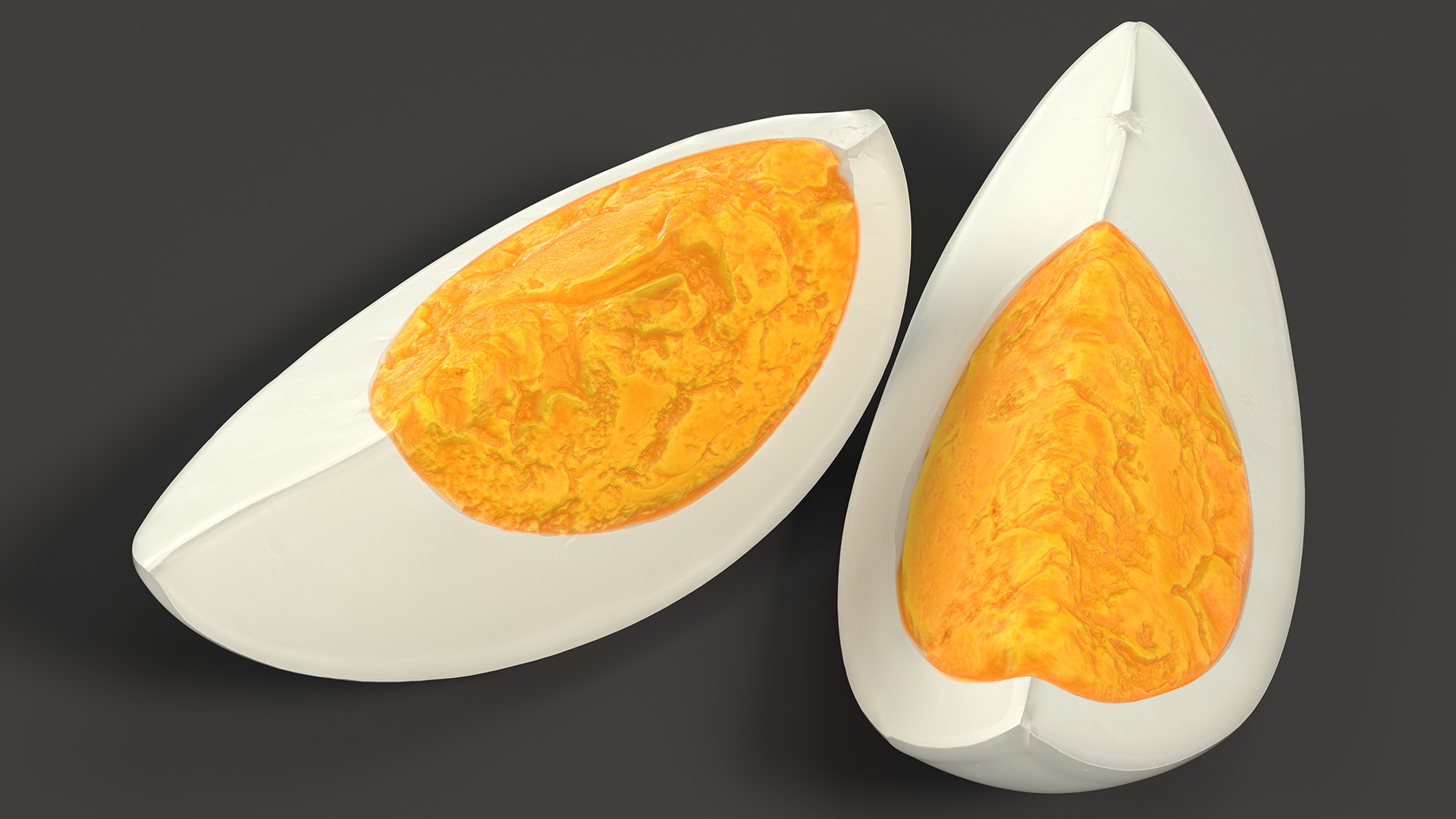 Hard Boiled Egg Quarters 3D model