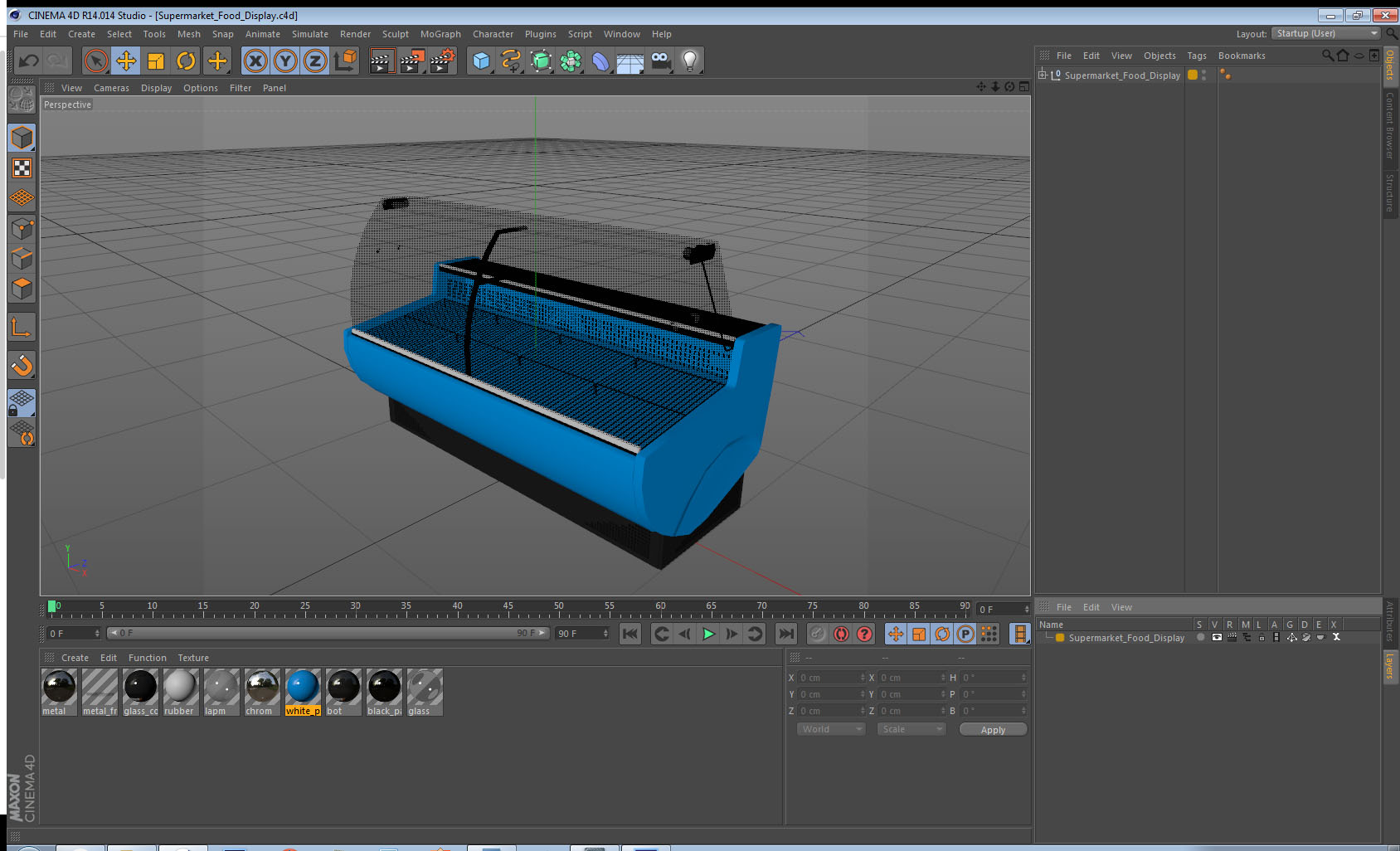 Supermarket Food Display 3D model