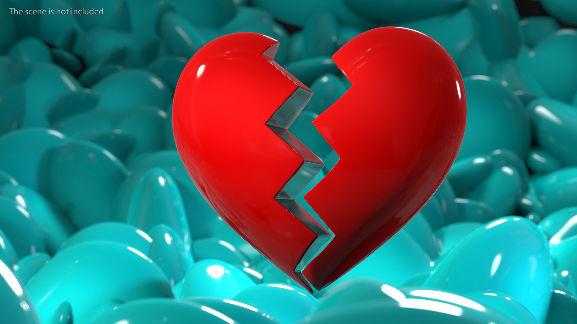 Cracked Heart Emoji 3D model
