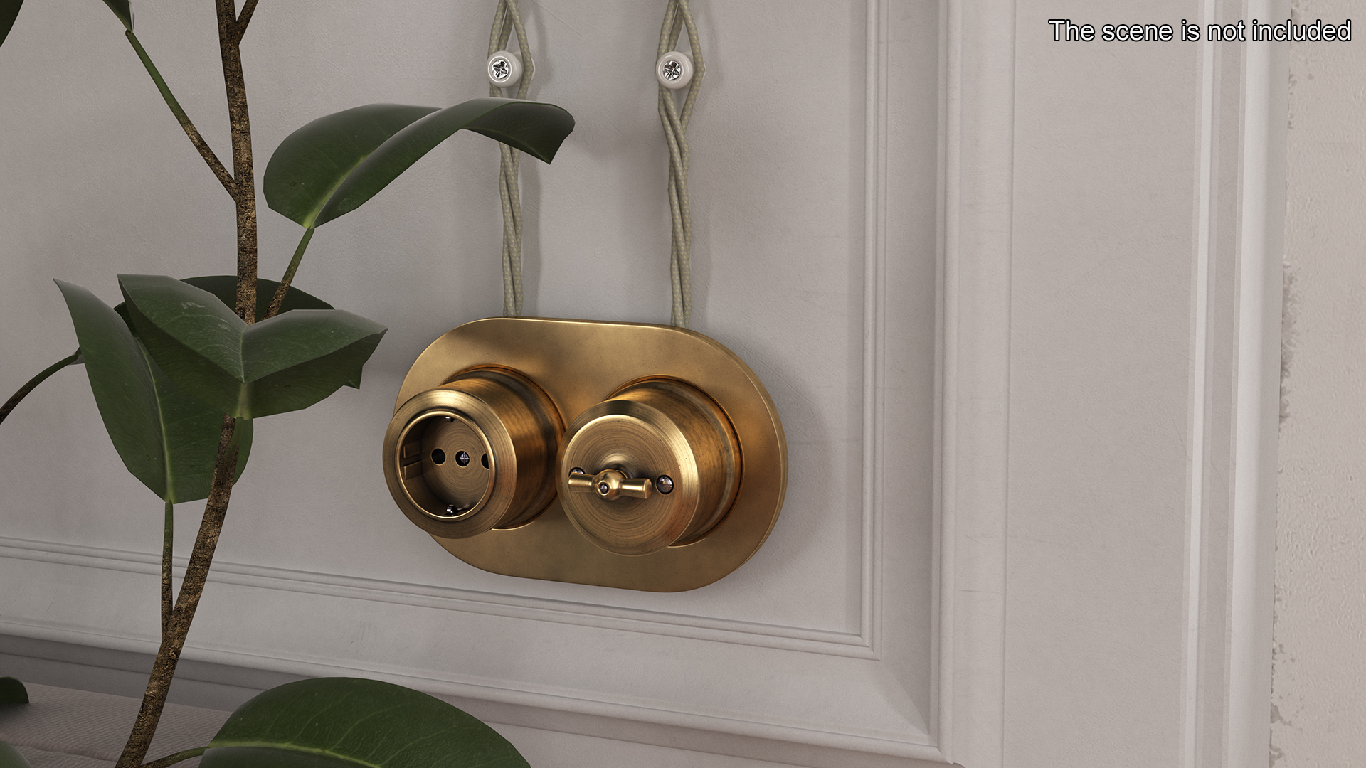 3D Retro Brass Electrical Set