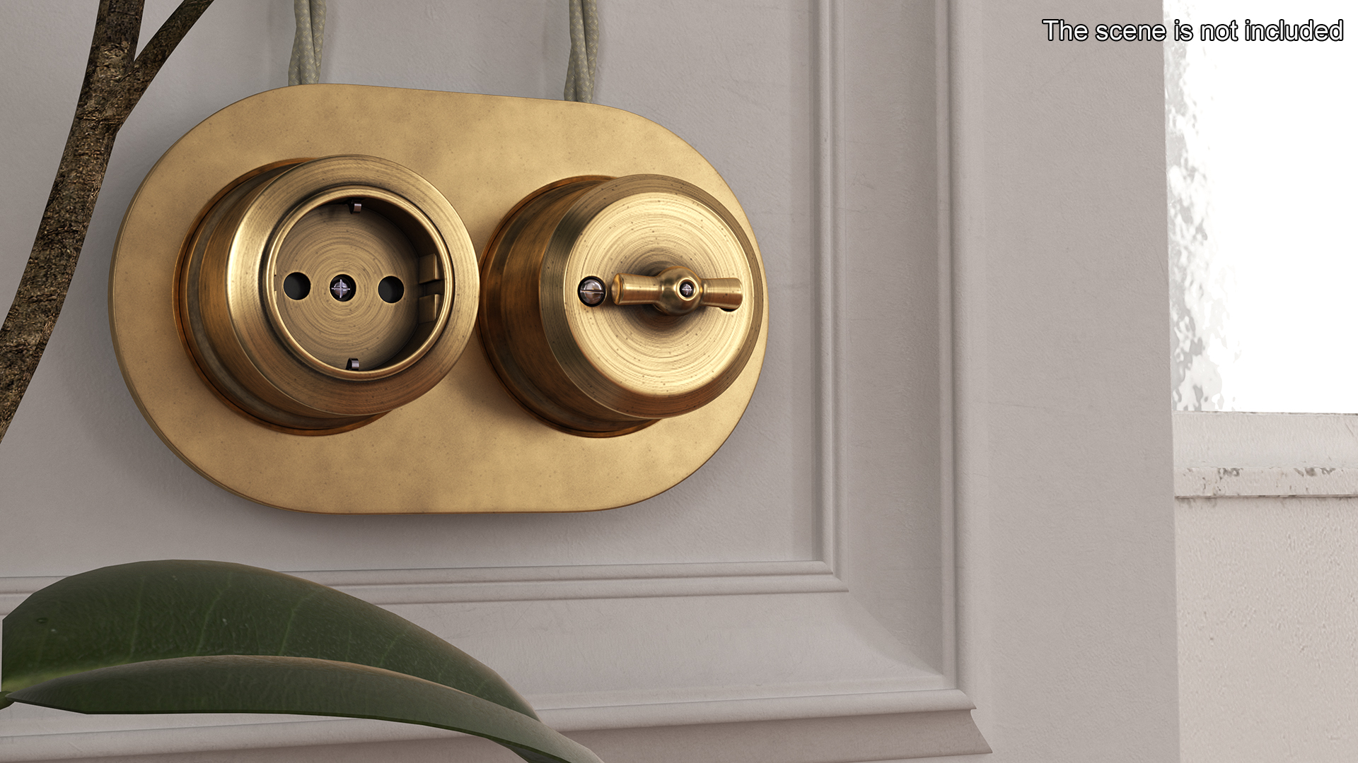 3D Retro Brass Electrical Set
