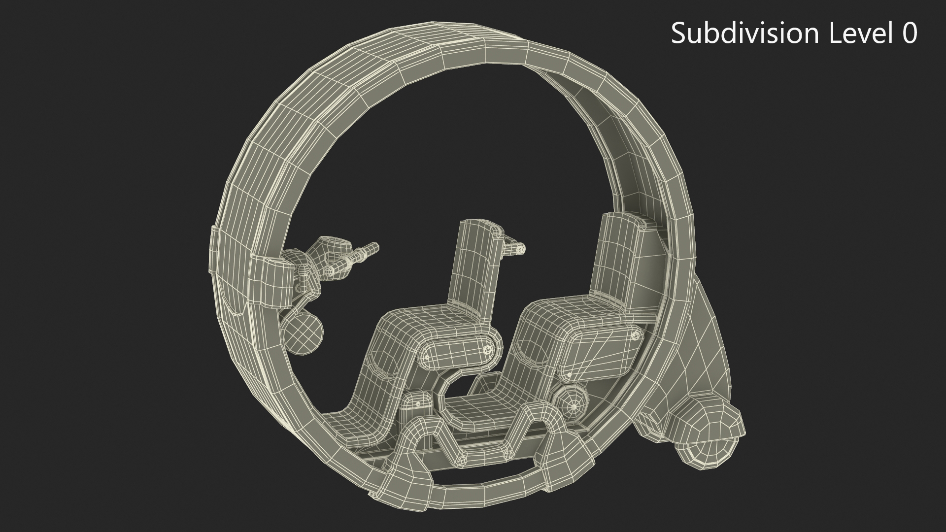 3D Sci-Fi Double Car Tube Blue Rigged for Cinema 4D model