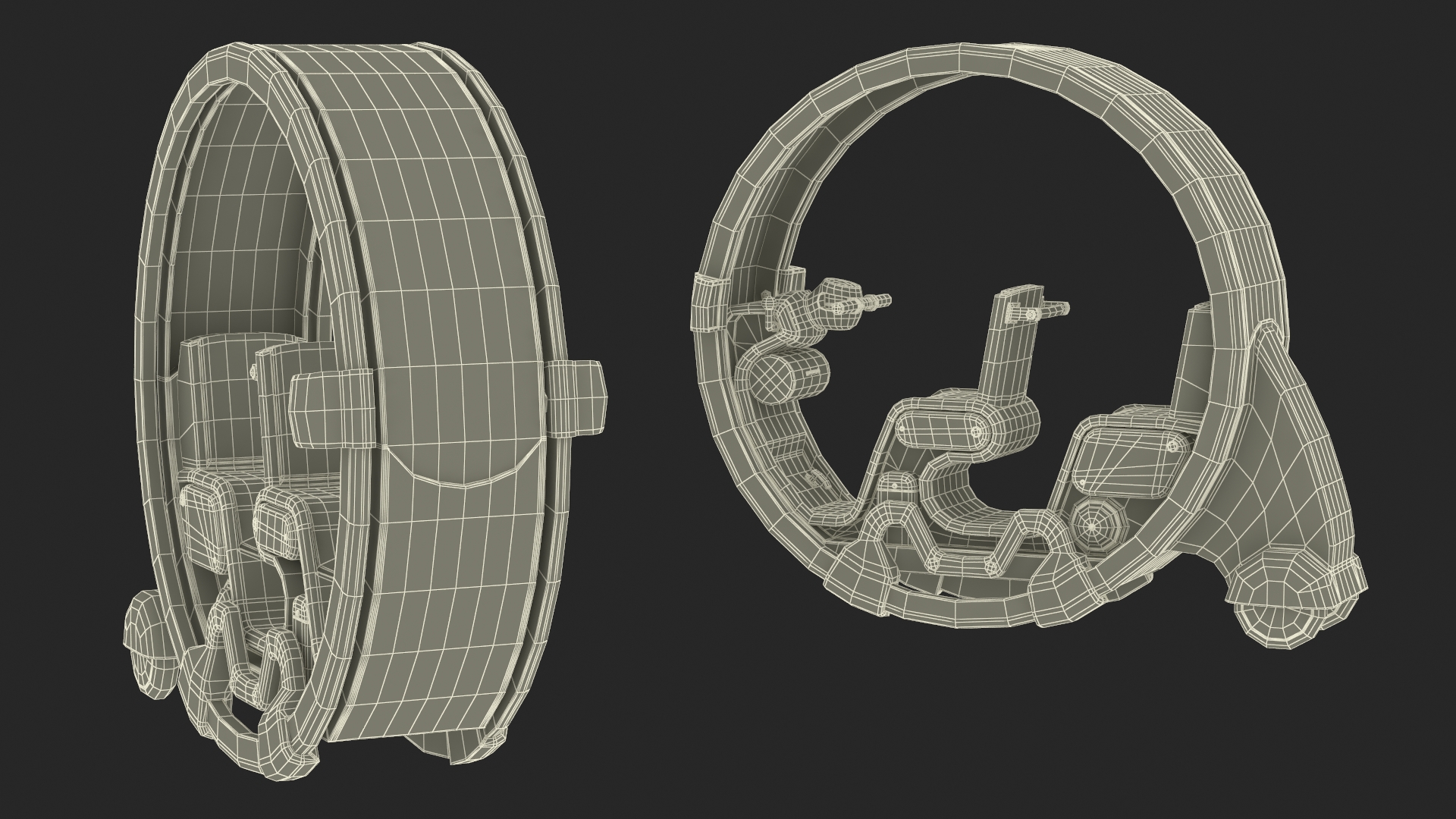 3D Sci-Fi Double Car Tube Blue Rigged for Cinema 4D model
