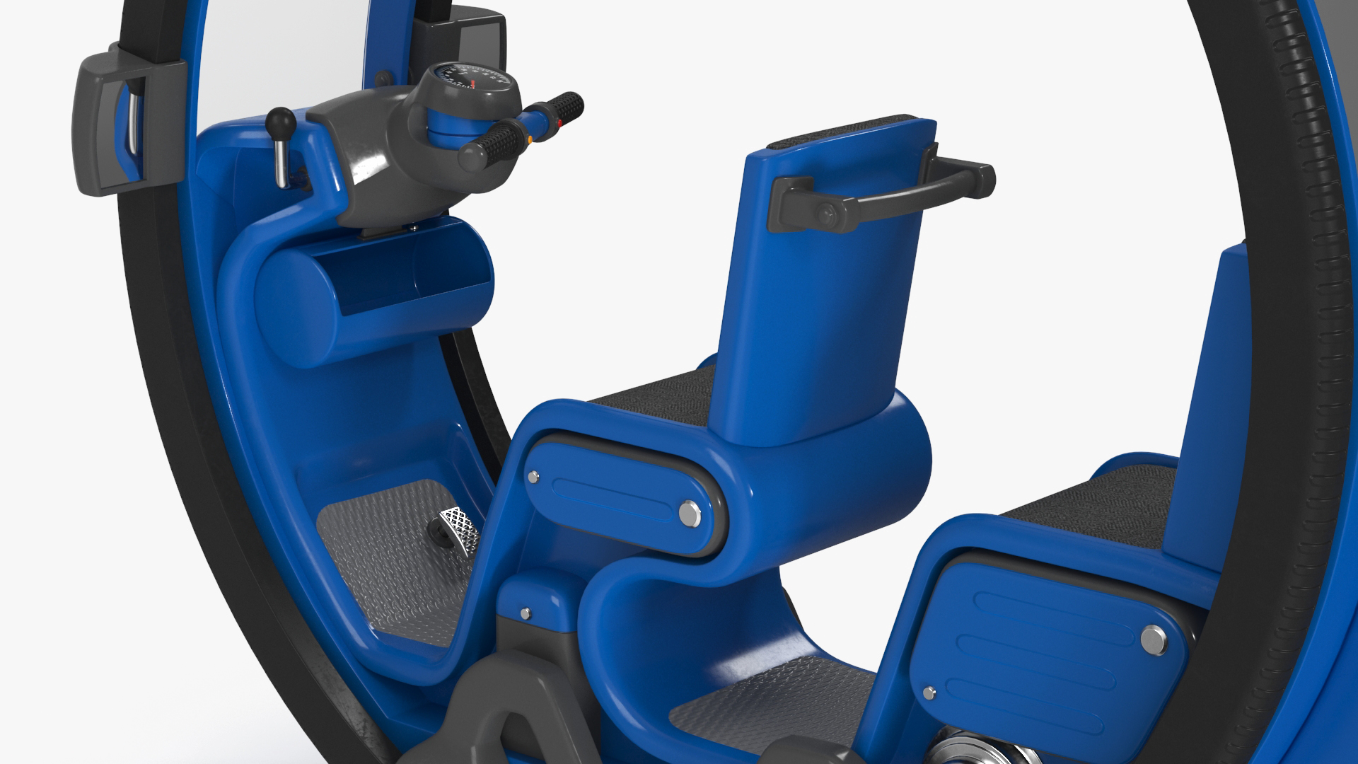 3D Sci-Fi Double Car Tube Blue Rigged for Cinema 4D model