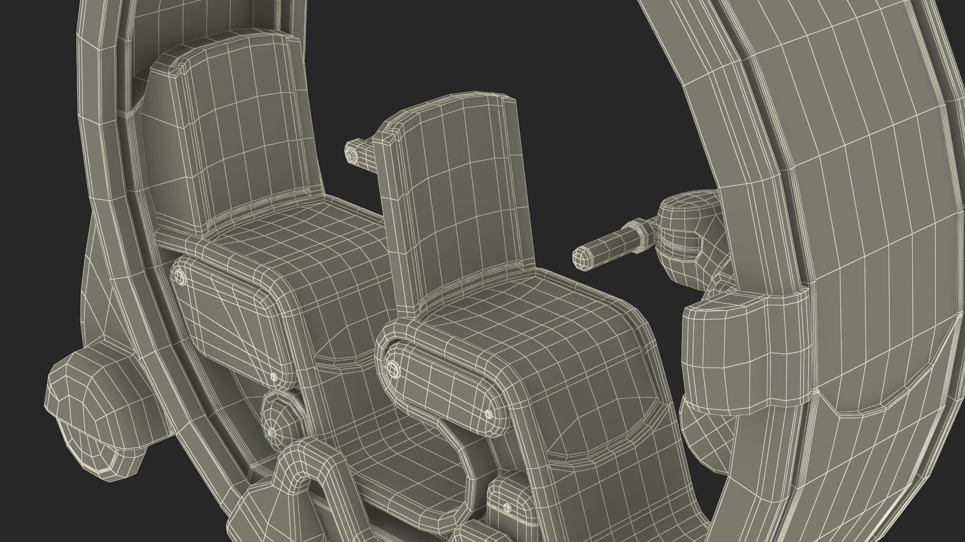 3D Sci-Fi Double Car Tube Blue Rigged for Cinema 4D model
