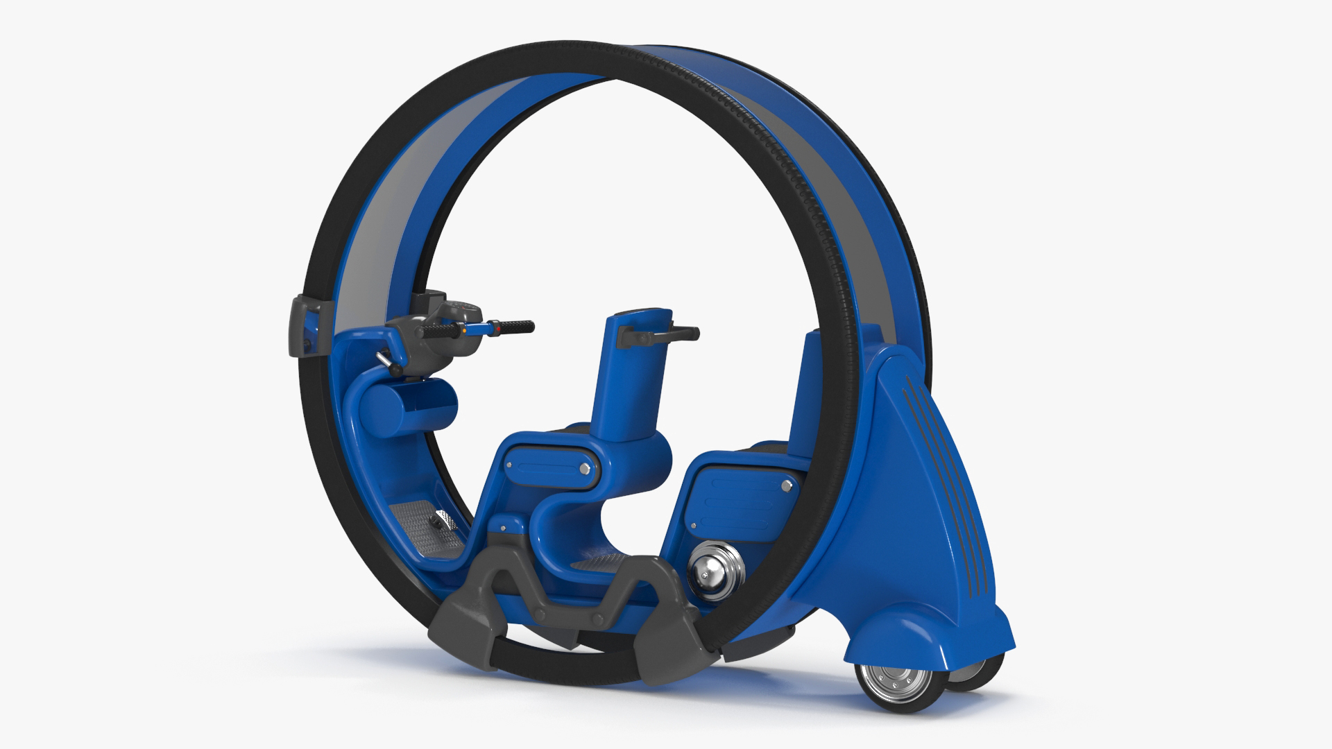3D Sci-Fi Double Car Tube Blue Rigged for Cinema 4D model