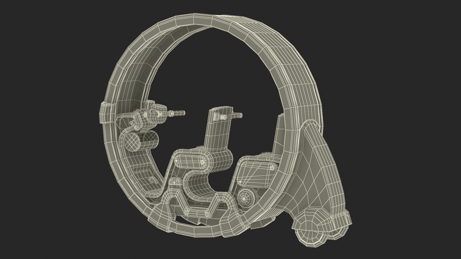 3D Sci-Fi Double Car Tube Blue Rigged for Cinema 4D model