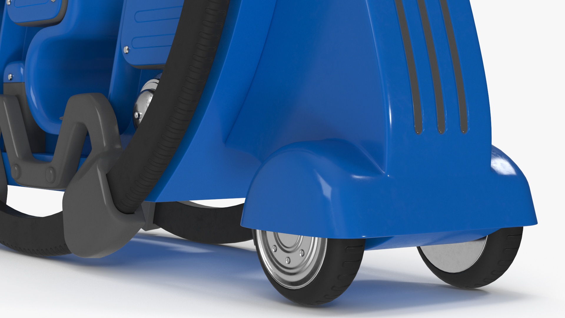 3D Sci-Fi Double Car Tube Blue Rigged for Cinema 4D model