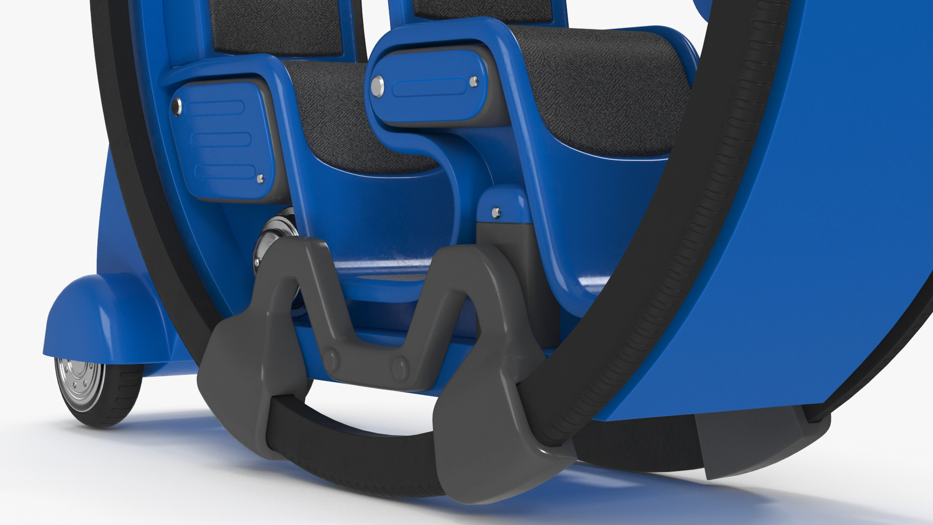 3D Sci-Fi Double Car Tube Blue Rigged for Cinema 4D model