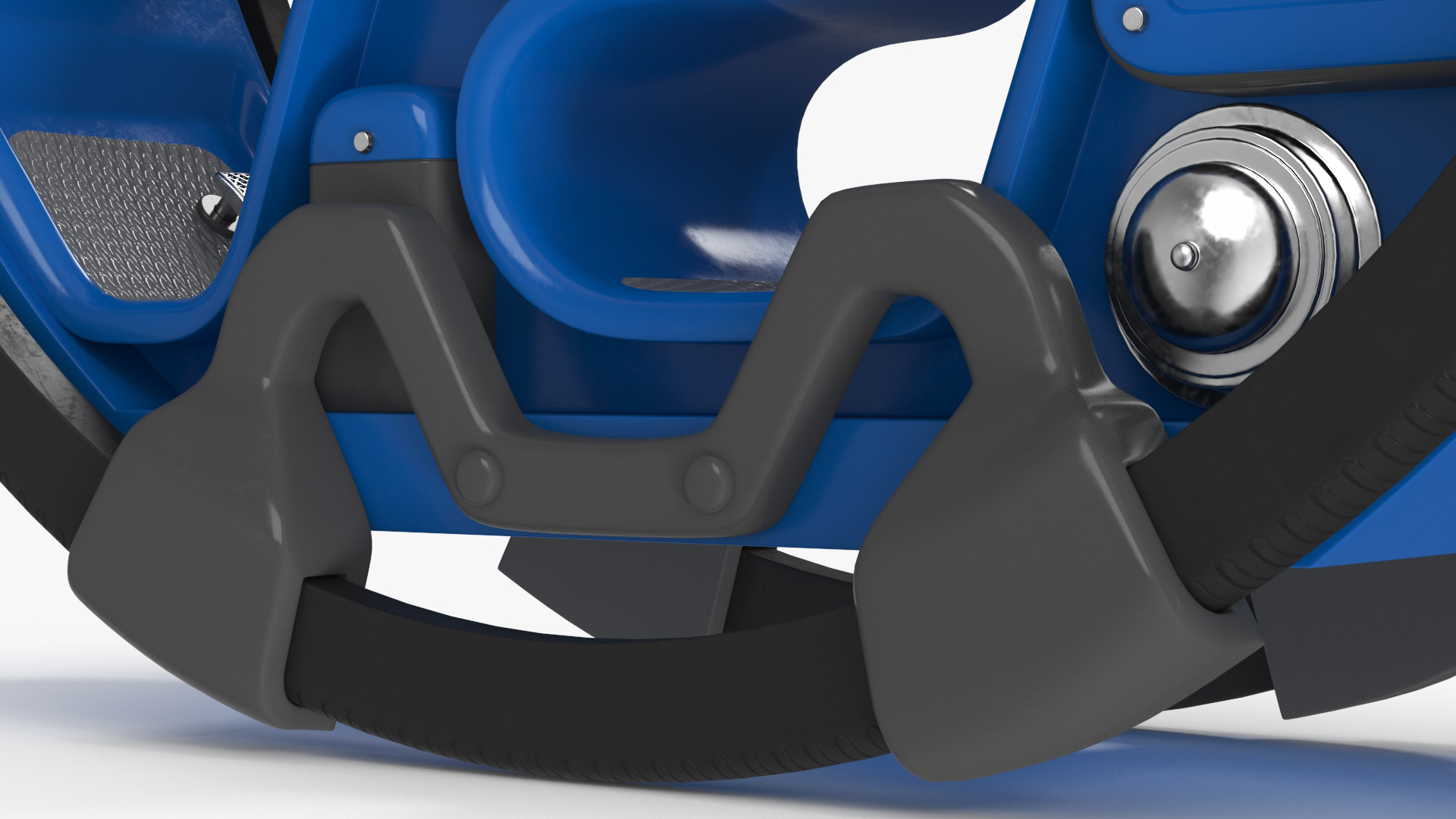 3D Sci-Fi Double Car Tube Blue Rigged for Cinema 4D model