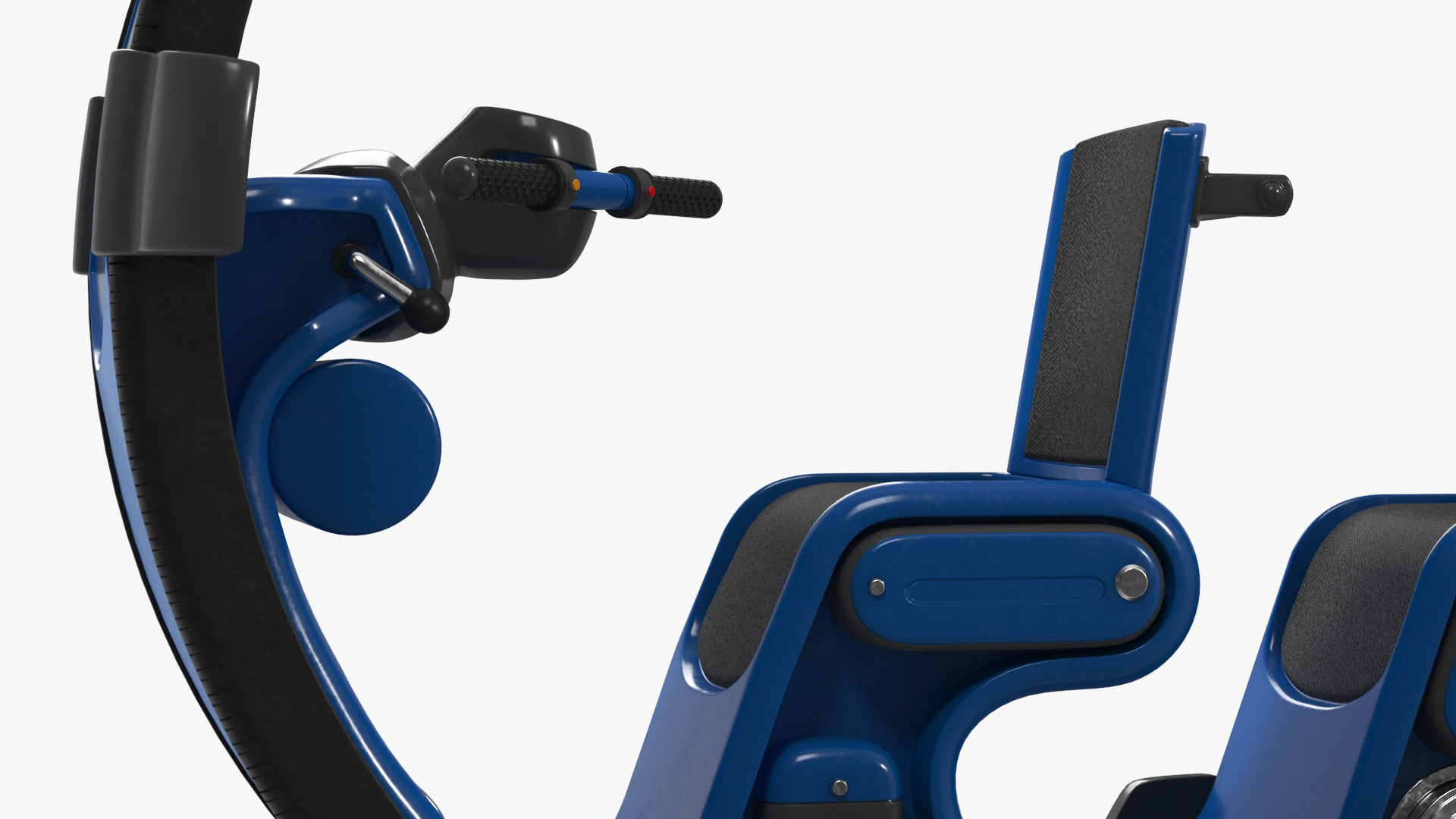 3D Sci-Fi Double Car Tube Blue Rigged for Cinema 4D model