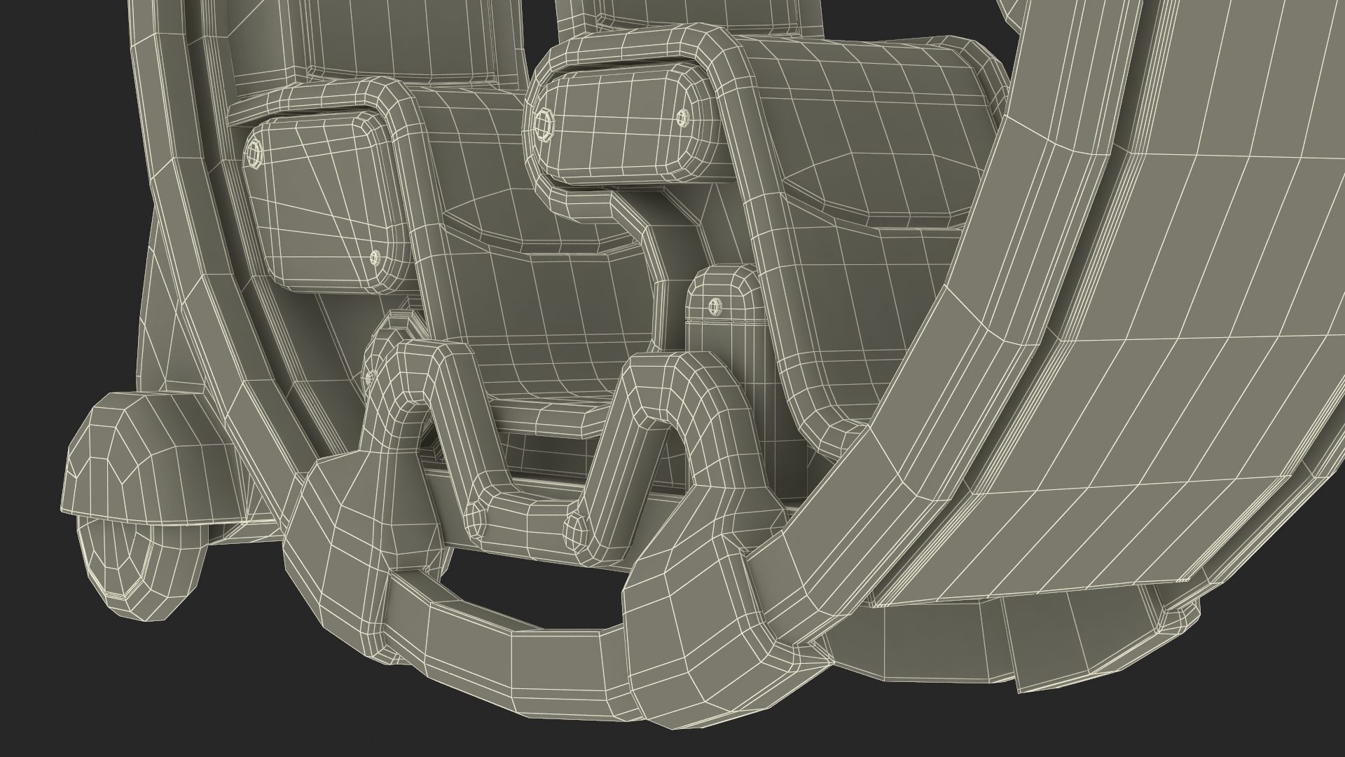 3D Sci-Fi Double Car Tube Blue Rigged for Cinema 4D model