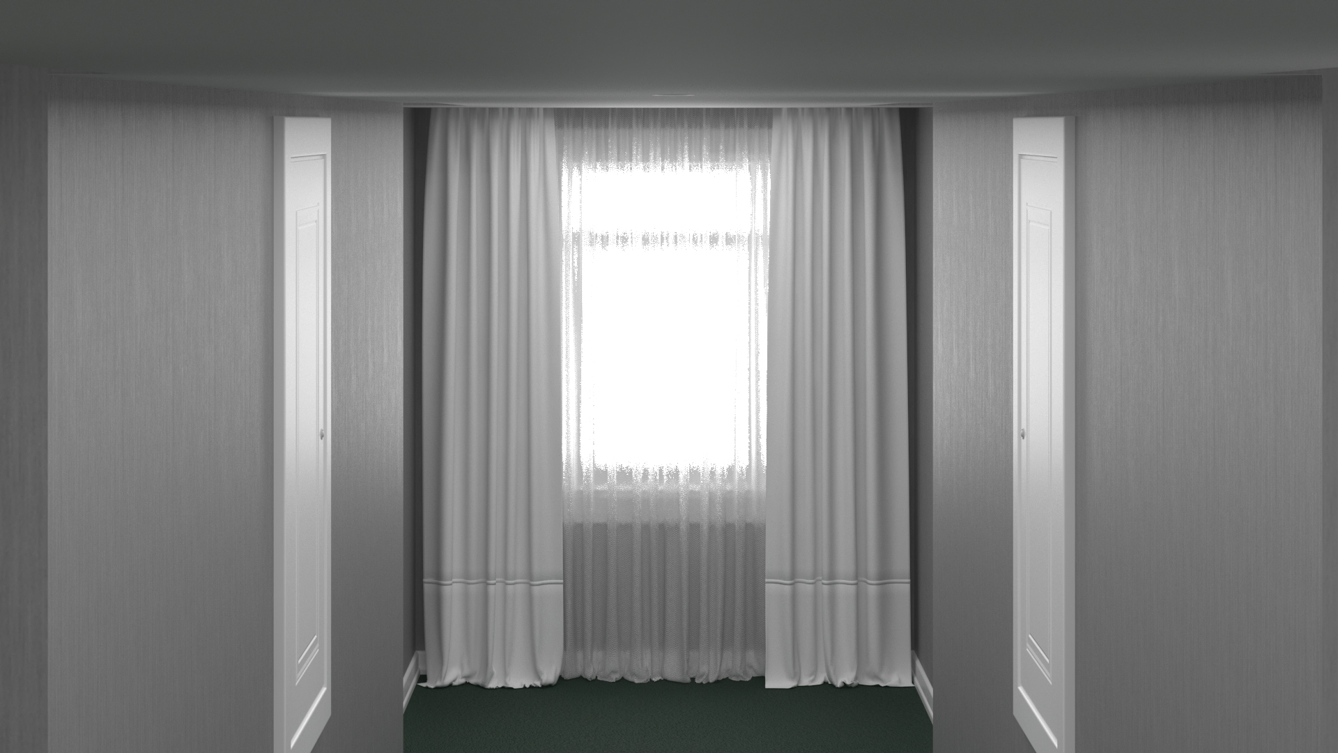 Hotel Walkway Green 3D model