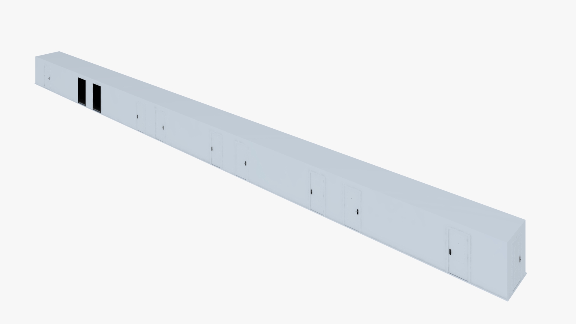 Hotel Walkway Green 3D model